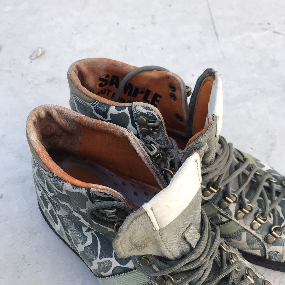 Adidas Rare adidas SAMPLE Vintage Camouflage Green Military hi boot Size US 8.5 / EU 41-42 - 19 Thumbnail