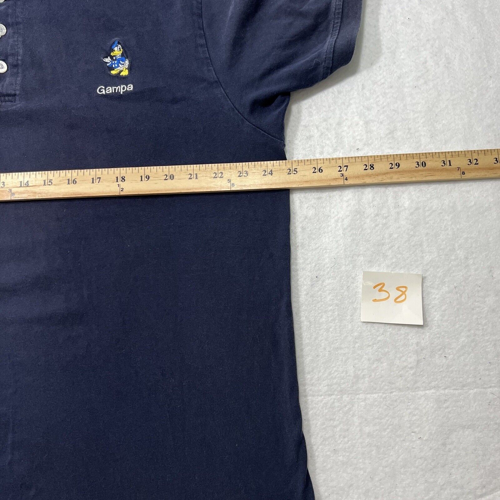 Disney Disney Store Donald Duck "Gampa" Embroidered Polo Shirt Size US XL / EU 56 / 4 - 8 Thumbnail