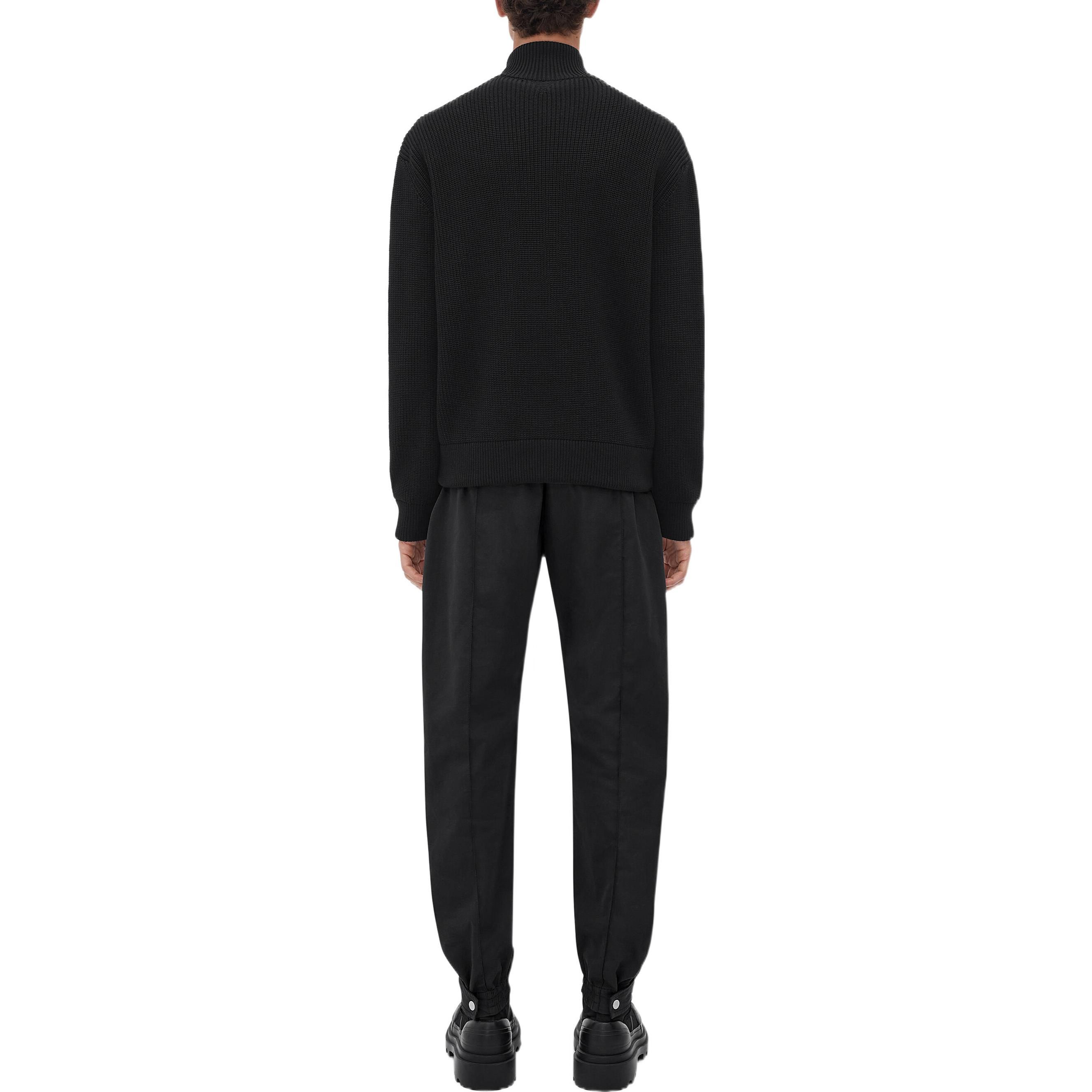Bottega Veneta o1bcso1str0725 Ribbed Cotton Cardigan in Black Size US XL / EU 56 / 4 - 3 Thumbnail