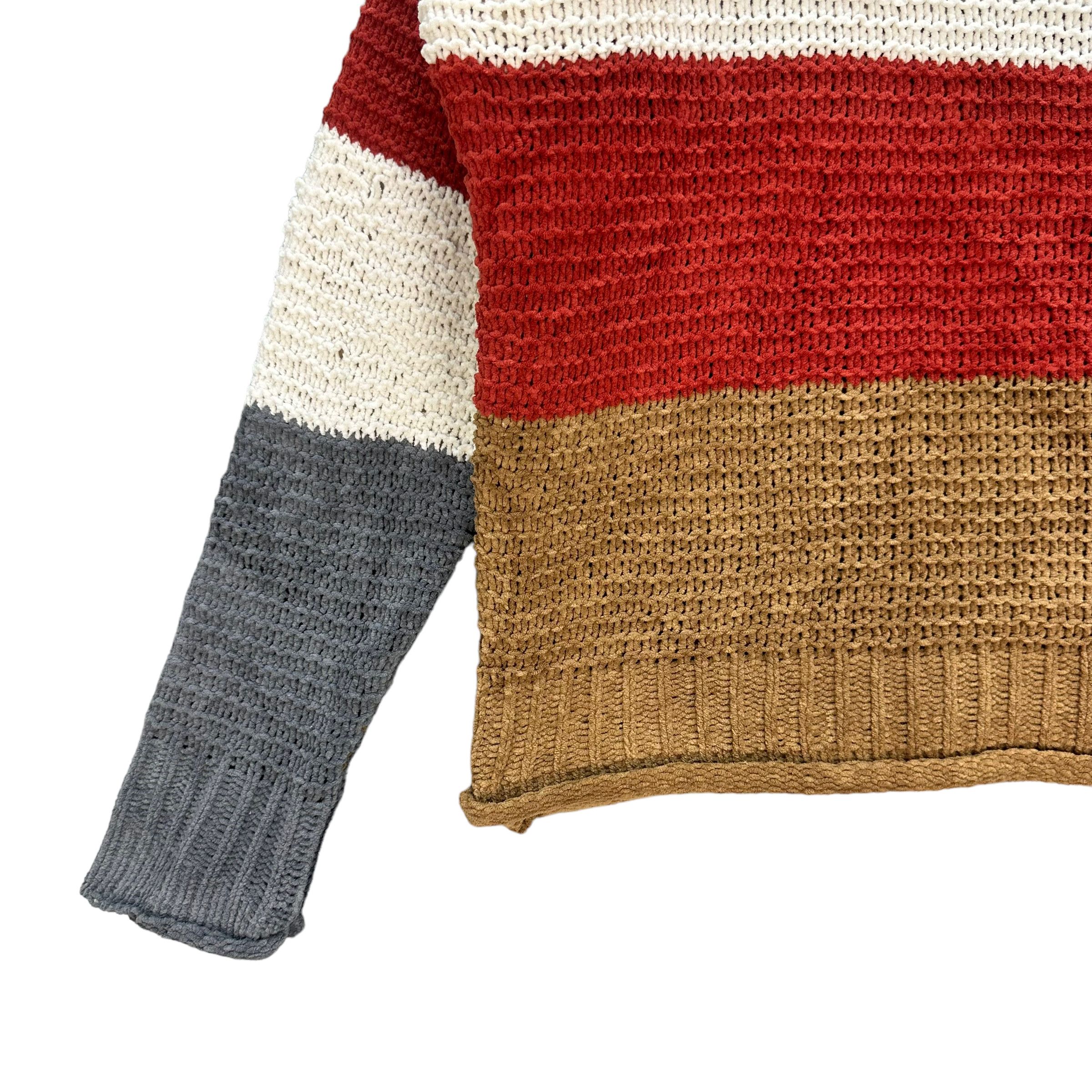 Japanese Brand NICO AND ... COLORBLOCK KNITTED SWEATER #8426-008 Size M / US 6-8 / IT 42-44 - 4 Thumbnail