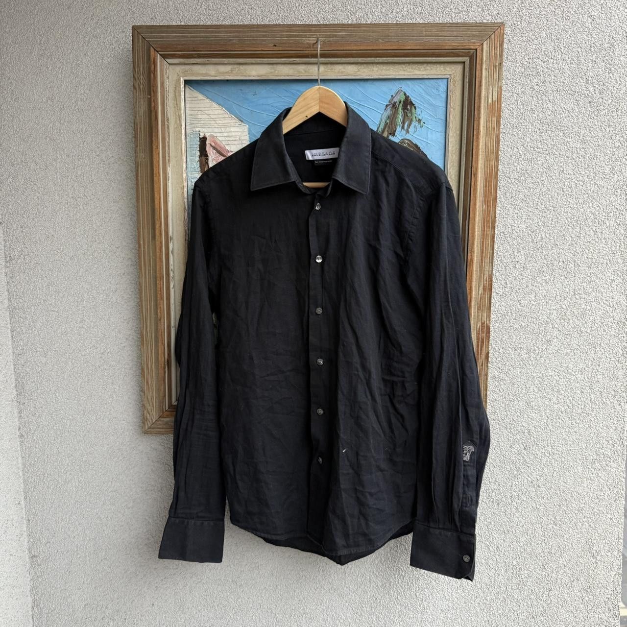 Versace Versace Black Button Up Shirt Minimalist Italian Designer Size US M / EU 48-50 / 2 - 1 Thumbnail