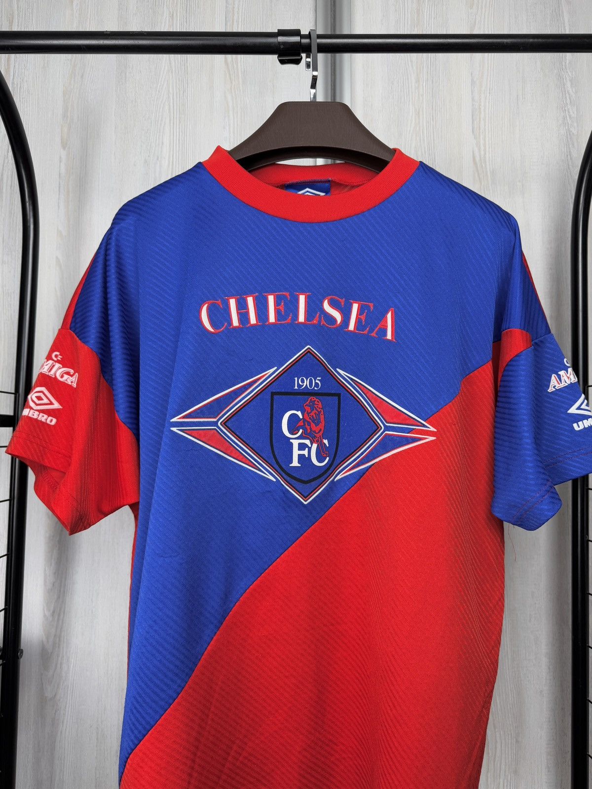Umbro Chelsea 1993/95 Umbro Amiga Training Football Shirt Jersey L Size US L / EU 52-54 / 3 - 3 Thumbnail