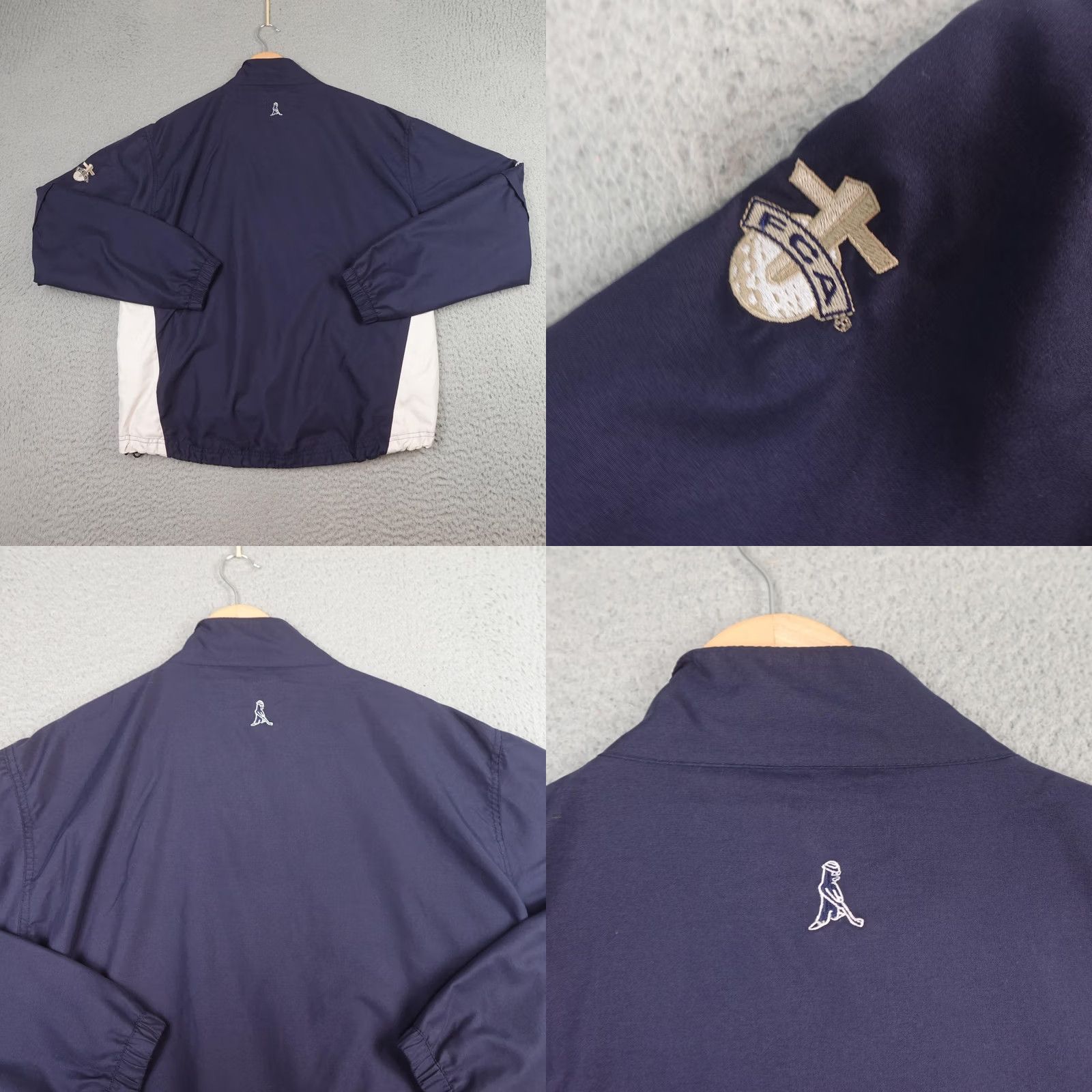 Ring Jacket PING Golf Jacket Mens Medium Navy Blue Quarter Zip Windbreaker Pullover FCA Size US M / EU 48-50 / 2 - 8 Thumbnail