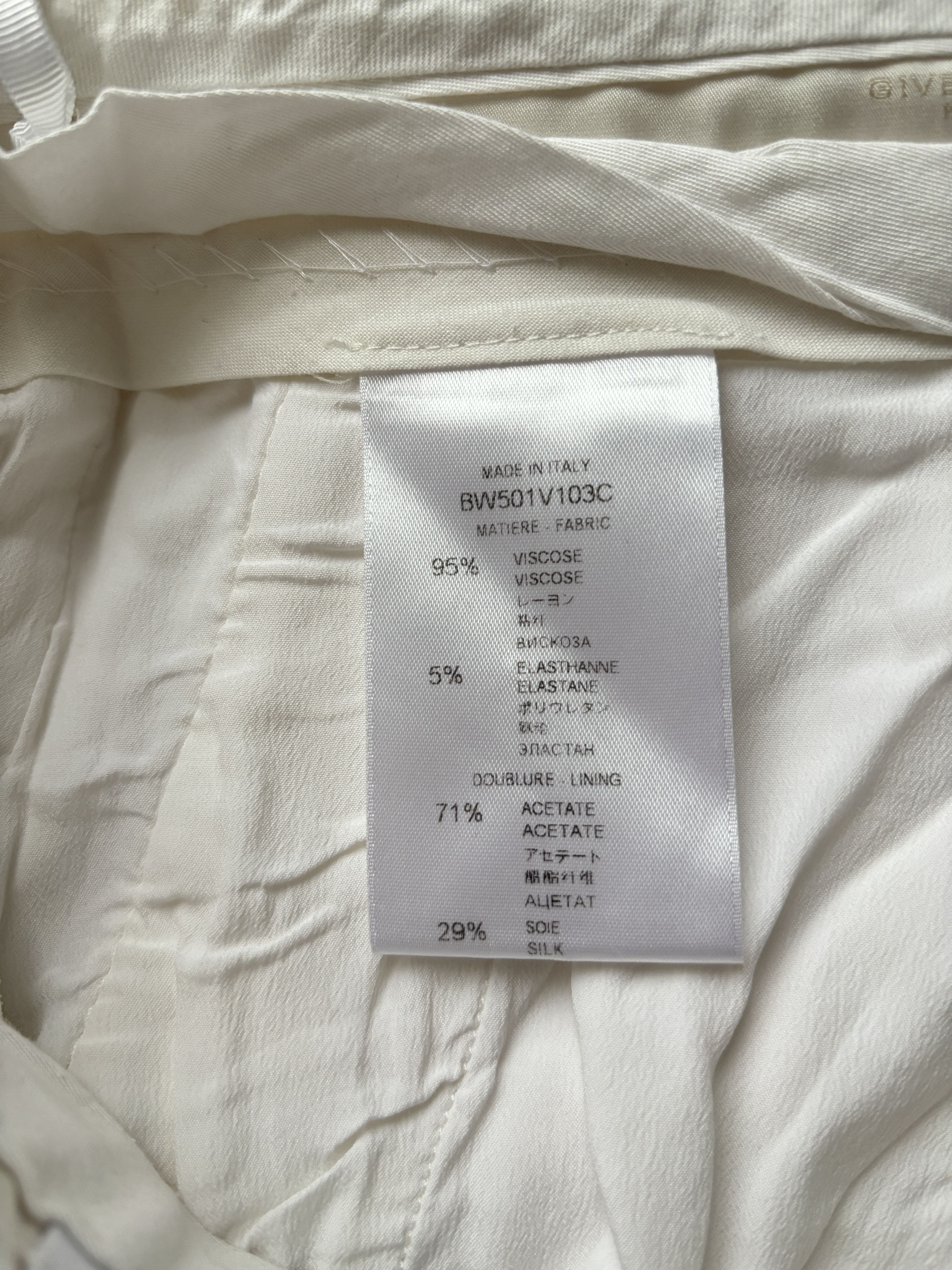 Givenchy ⚡️QUICK SALE⚡️Givenchy White Viscose Pants Trousers Size 30" / US 8 / IT 44 - 4 Thumbnail
