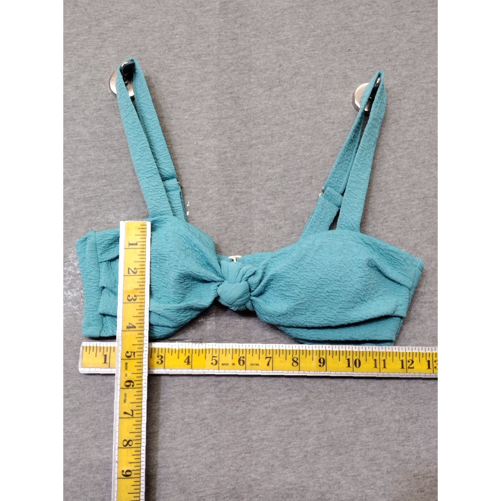 Vintage Time & Tru Womens Knotted Turquoise Bikini Top Size S (4-6) Size S / US 4 / IT 40 - 5 Thumbnail