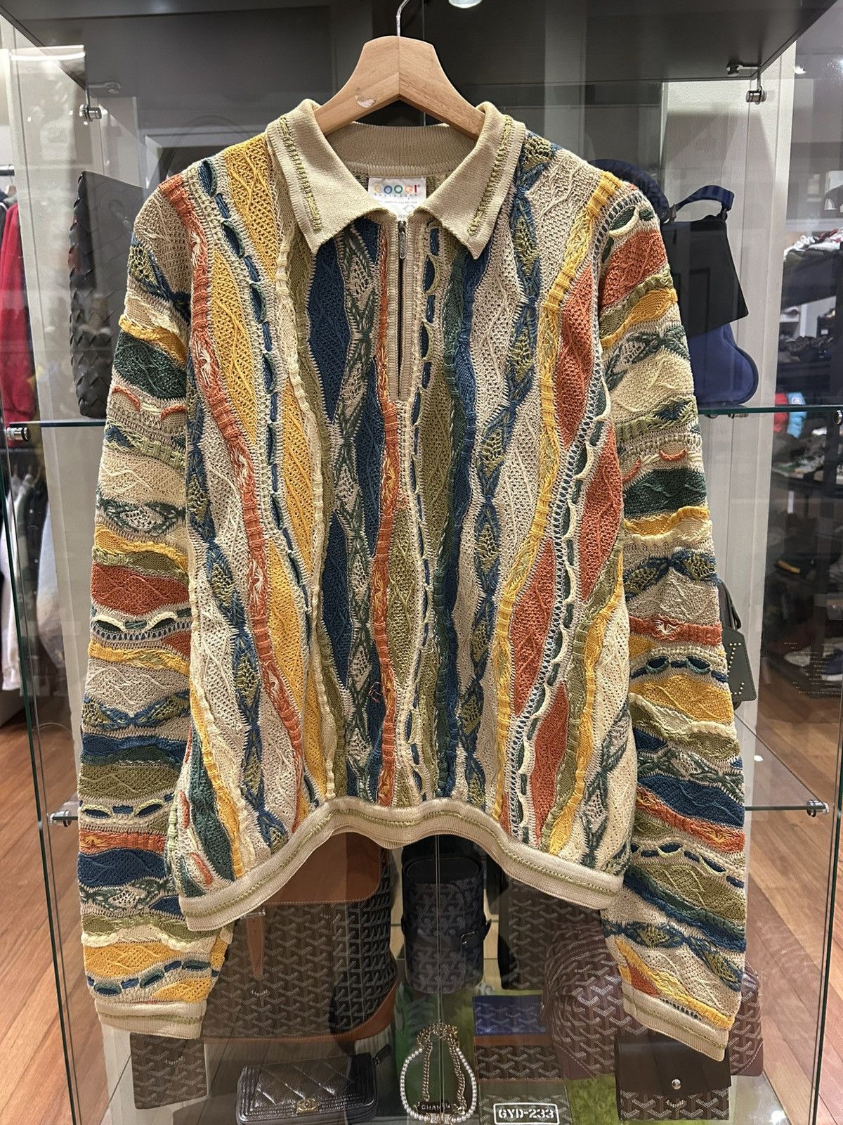Coogi Coogi Knit Quarter Zip Size US L / EU 52-54 / 3 - 1 Thumbnail