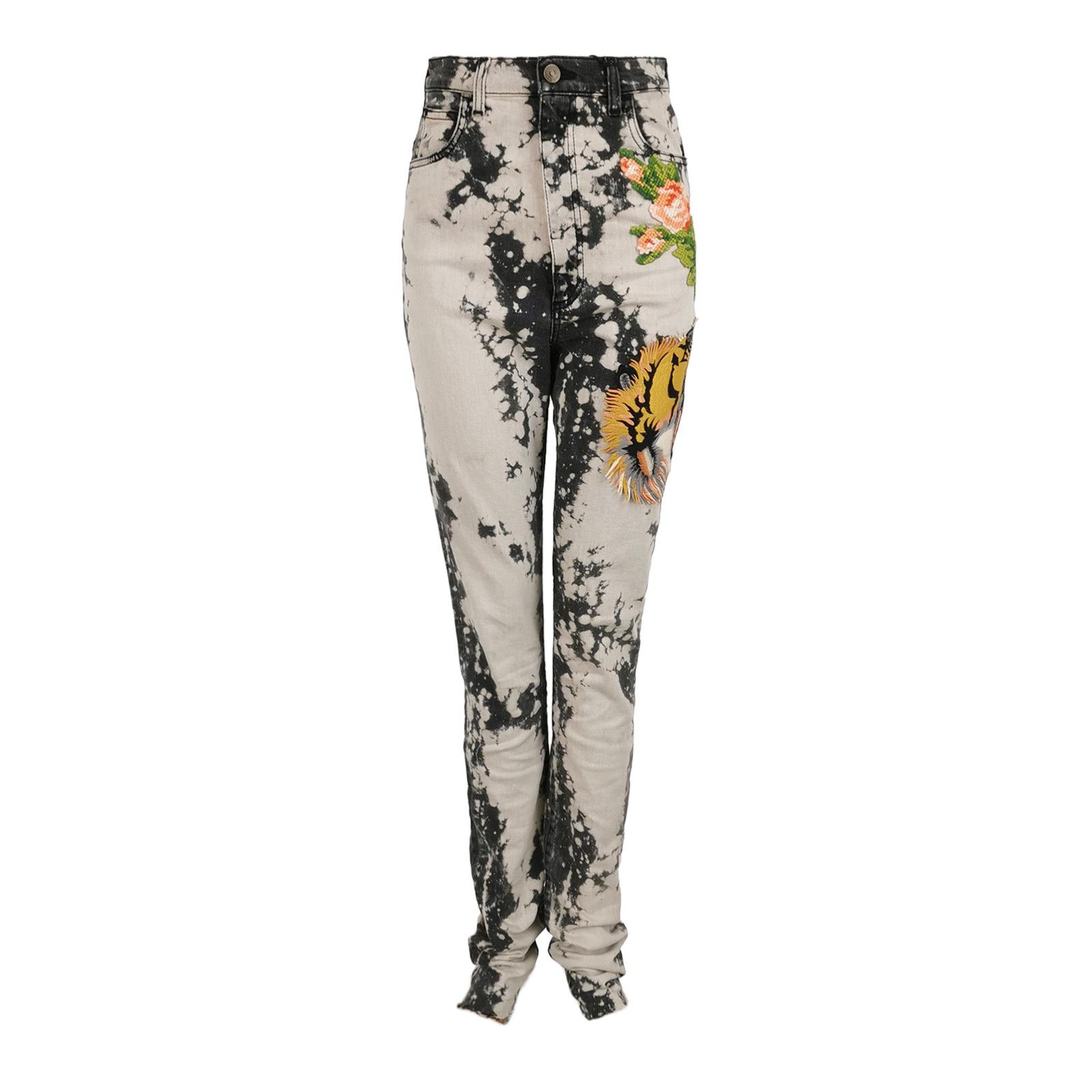 Gucci Gucci Floral Tiger Embroidery Pants Size 25 Size 25" / US 0 / IT 36 - 1 Thumbnail