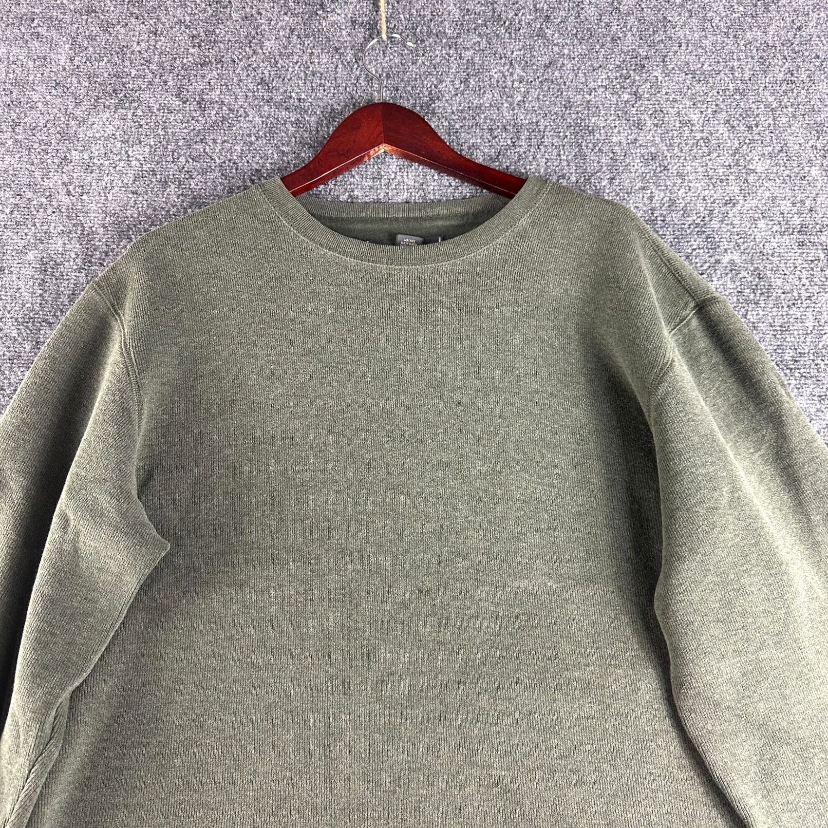 Banana Republic Banana Republic Sweater Mens XL Green Cotton Crew Neck Pullover Split Hem Size US XL / EU 56 / 4 - 3 Thumbnail