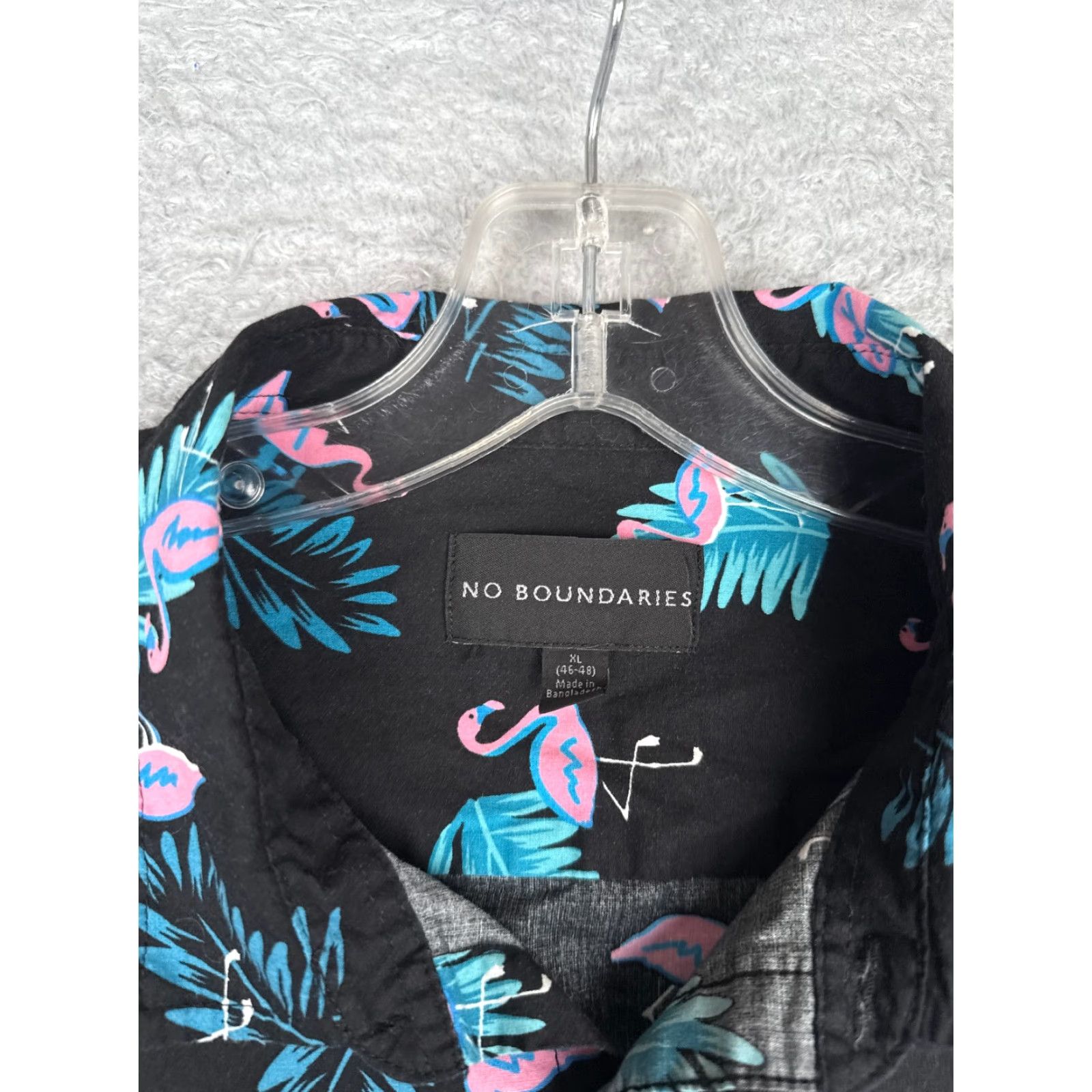 Vintage No Boundaries Shirt Men XL Black Aloha Hawaiian Vacation Beach Floral Resort 90s? Size US XL / EU 56 / 4 - 6 Thumbnail