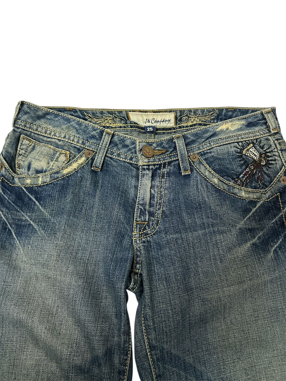 Rick Owens 2000s J & Company Flare Jeans Beauty Beast Goa Lgb Y2K Style Size US 28 / EU 44 - 5 Thumbnail