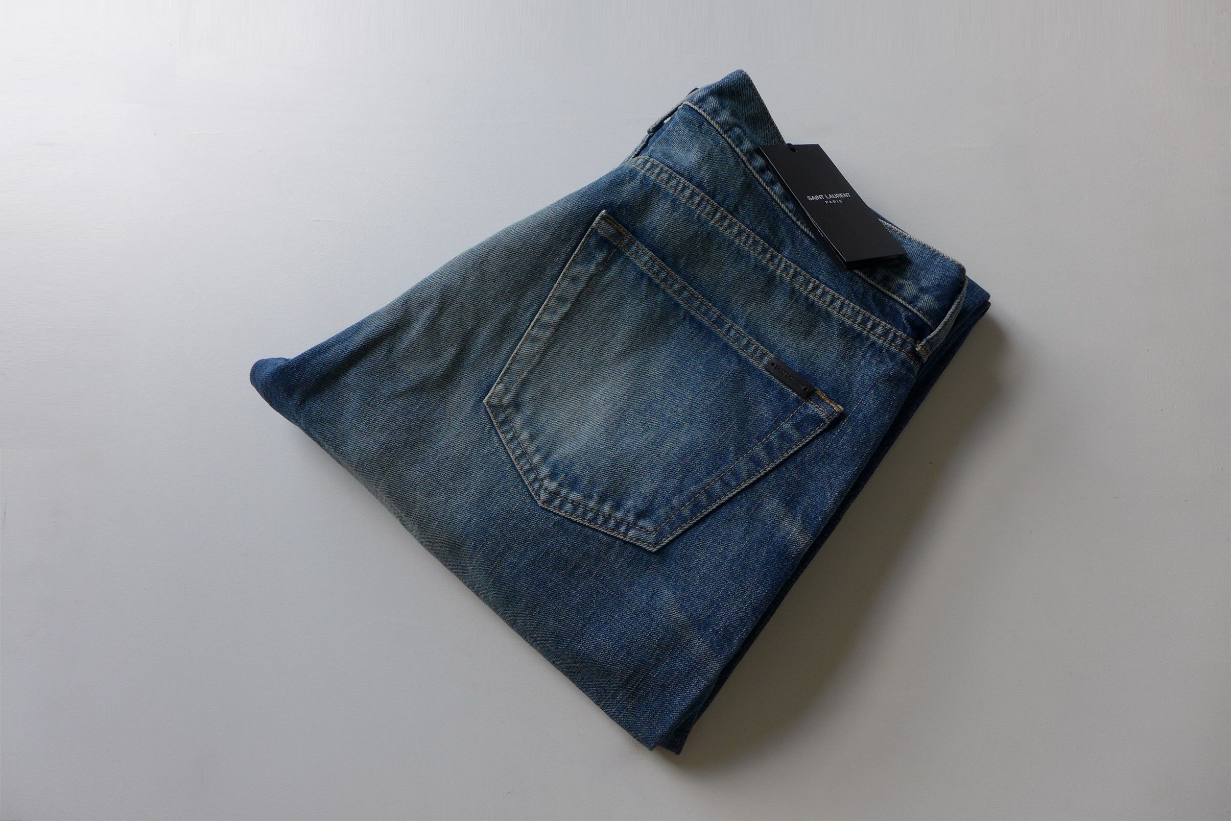 Saint Laurent Paris Saint Laurent D34 Mick Jeans -- Authentic Vintage Blue Denim Size US 32 / EU 48 - 6 Thumbnail