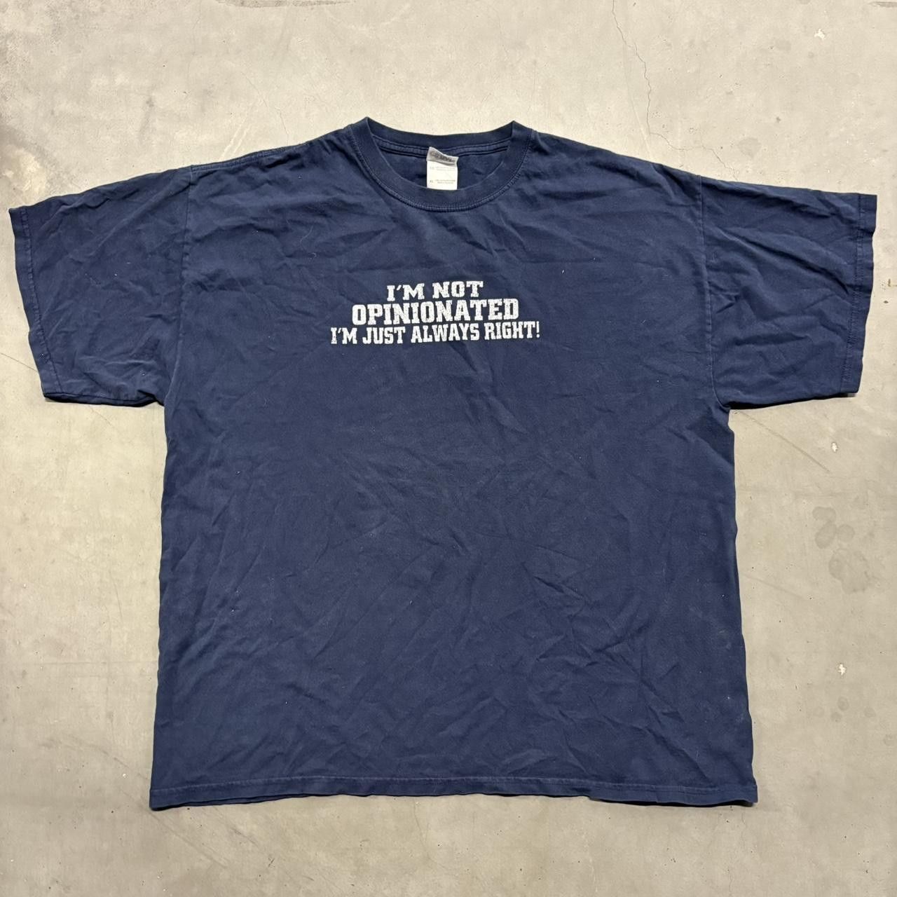 Vintage Crazy Vintage Y2K/2000s Funny Comedic Im Always Right Graphic Tee! Size US XL / EU 56 / 4 - 1 Thumbnail