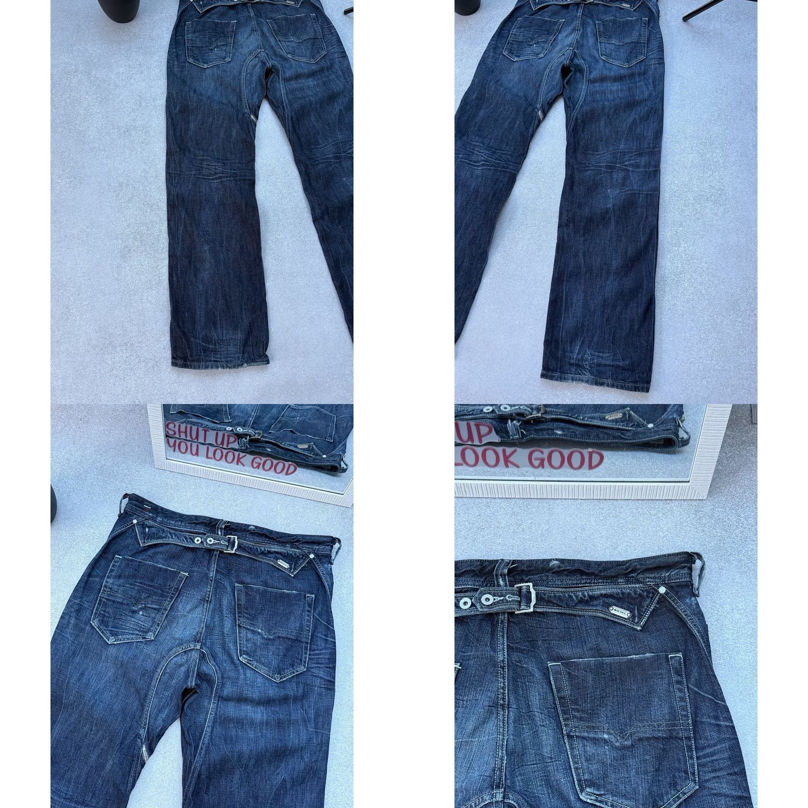 Diesel VINTAGE Diesel Pheyo Jeans Men’s W34 L34 Blue Denim Straight Jeans Size US 34 / EU 50 - 9 Thumbnail