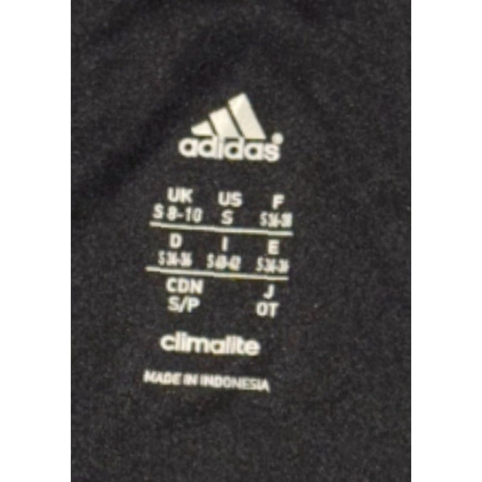 Adidas Adidas Top Womens Small Abstract Climalite T-Shirt Short Sleeve 100% Polyester Black Size S / US 4 / IT 40 - 6 Thumbnail