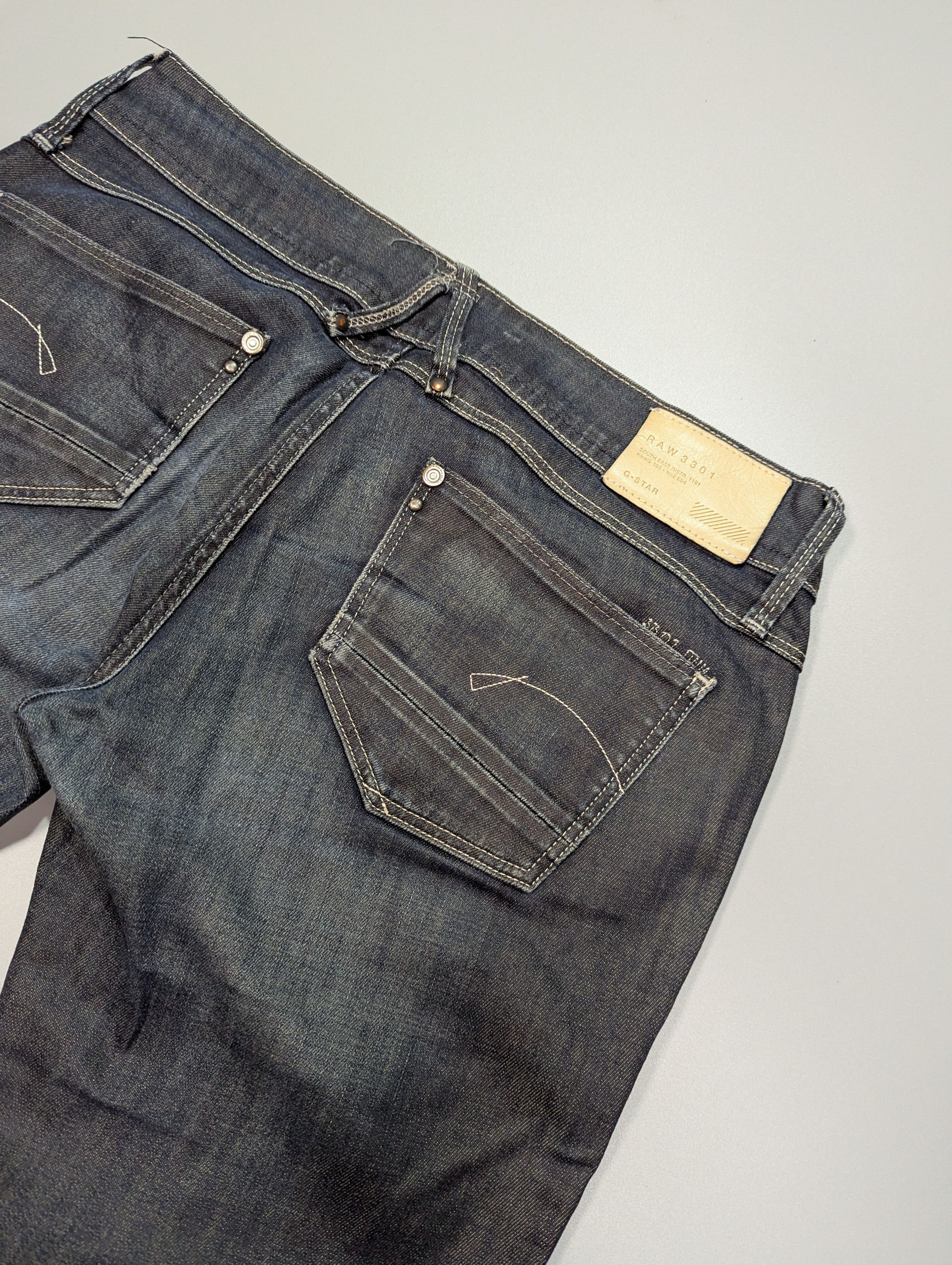 G-Star × Vintage G-Star RAW 3310 Women's Skinny Dark Blue Distressed Jeans Size 32" / US 10 / IT 46 - 8 Thumbnail