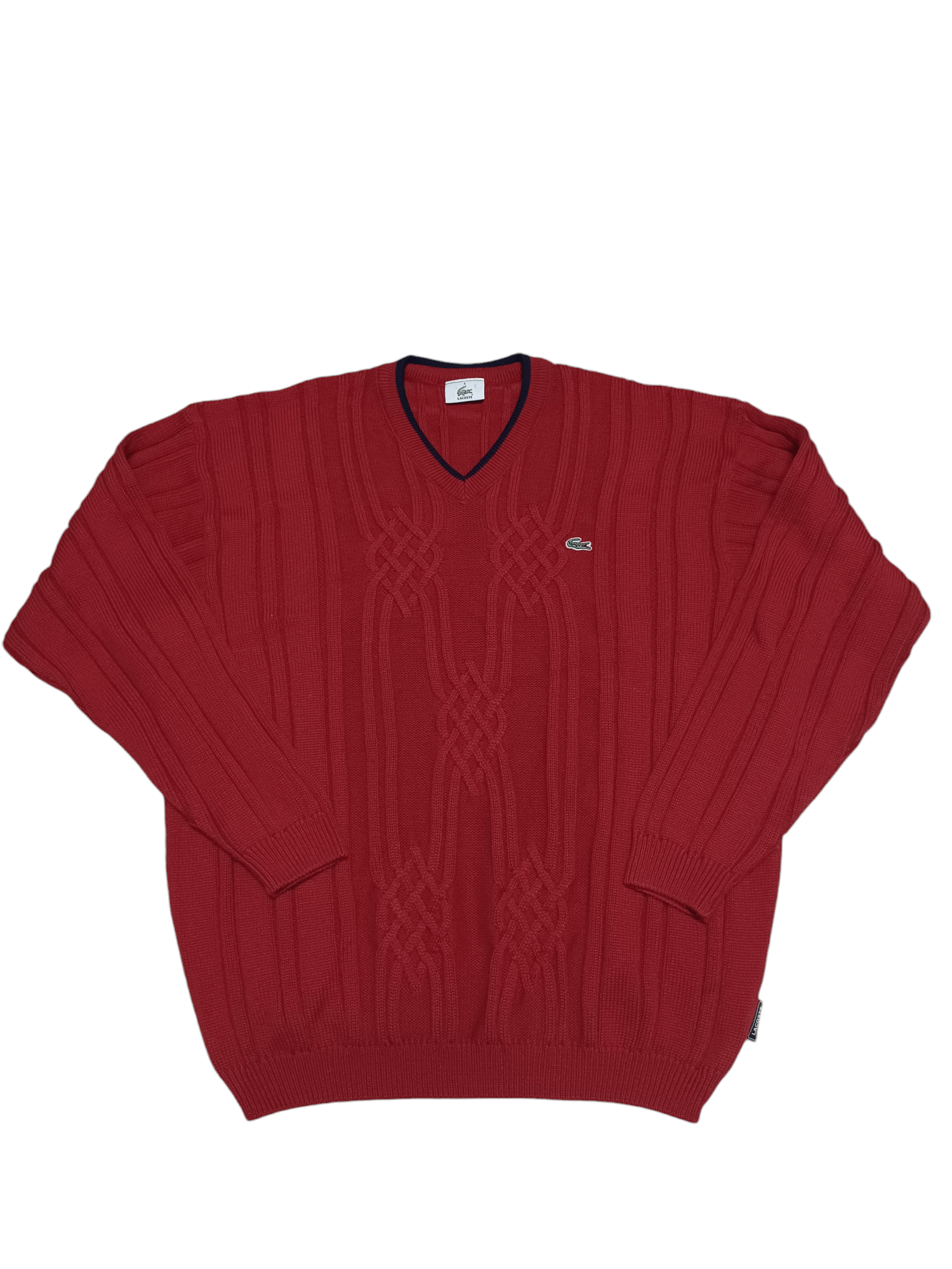 Lacoste LACOSTE VINTAGE 90S OLDMONEY RED SWEATER Size US L / EU 52-54 / 3 - 1 Thumbnail
