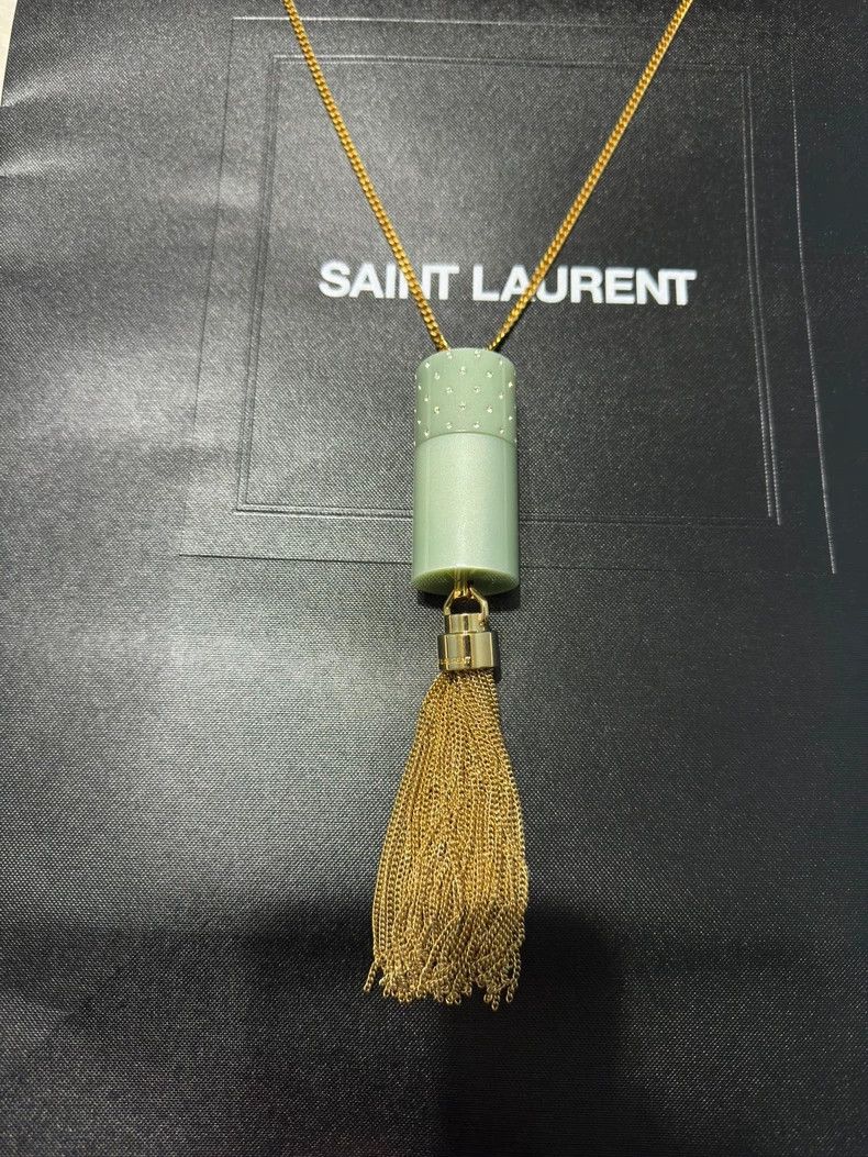 Yves Saint Laurent Saint Laruent Rhinestone tassel necklace 2502-Nextarrow Size ONE SIZE - 1 Thumbnail