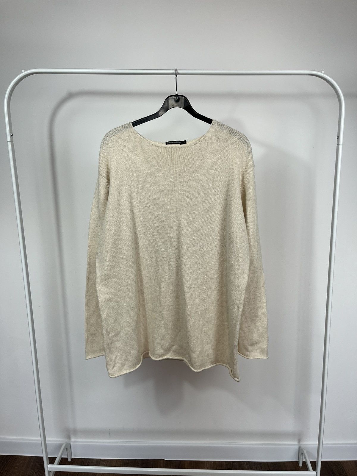 Gudrun Sjoden Gudrun Sjoden Cream Cotton Knit Sweater XL Minimal Nordic Size XL / US 12-14 / IT 48-50 - 1 Thumbnail