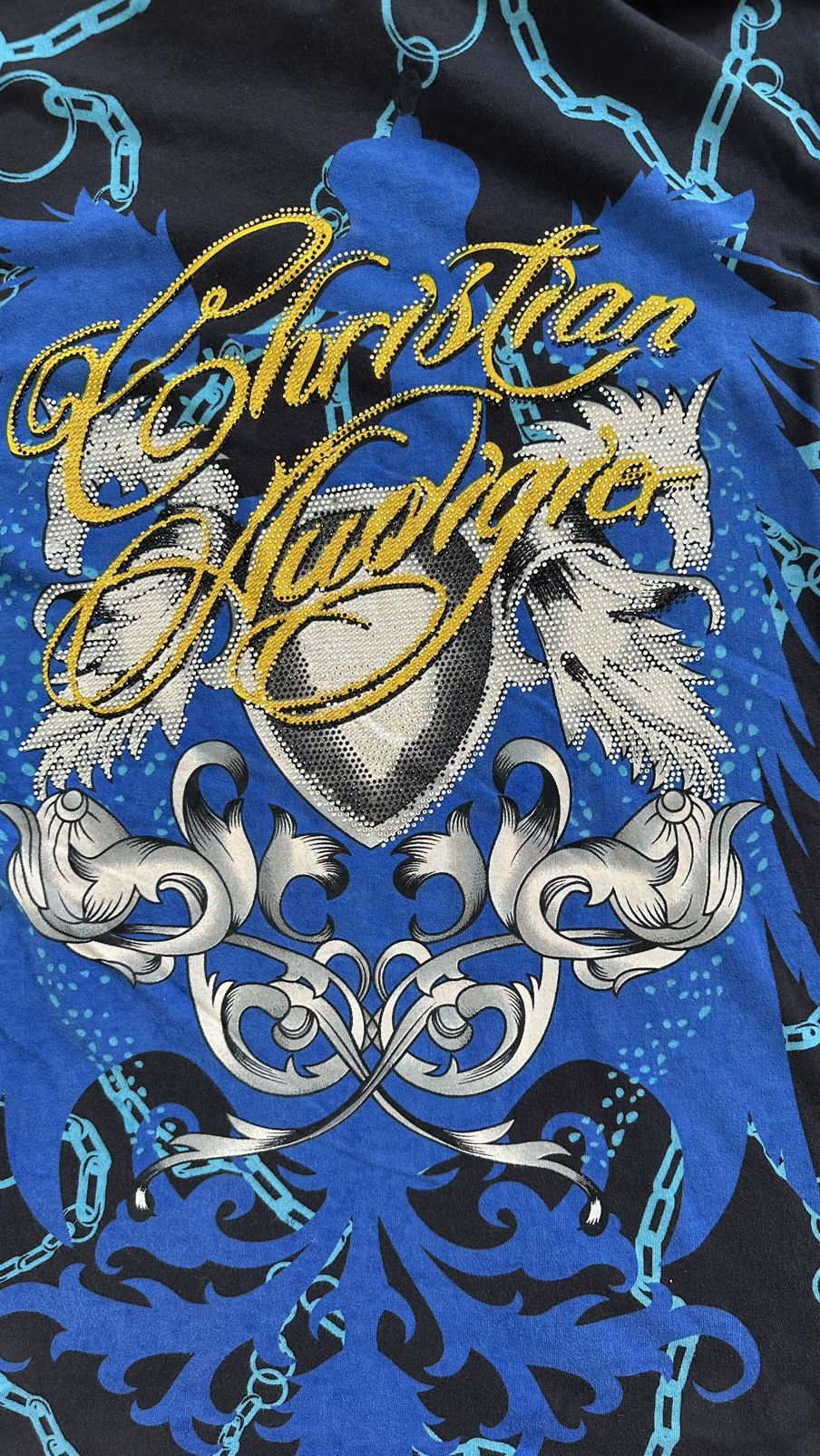 Christian Audigier × Vintage CHRISTIAN AUDIGIER FULLPRINT SHIRT Size US M / EU 48-50 / 2 - 7 Thumbnail