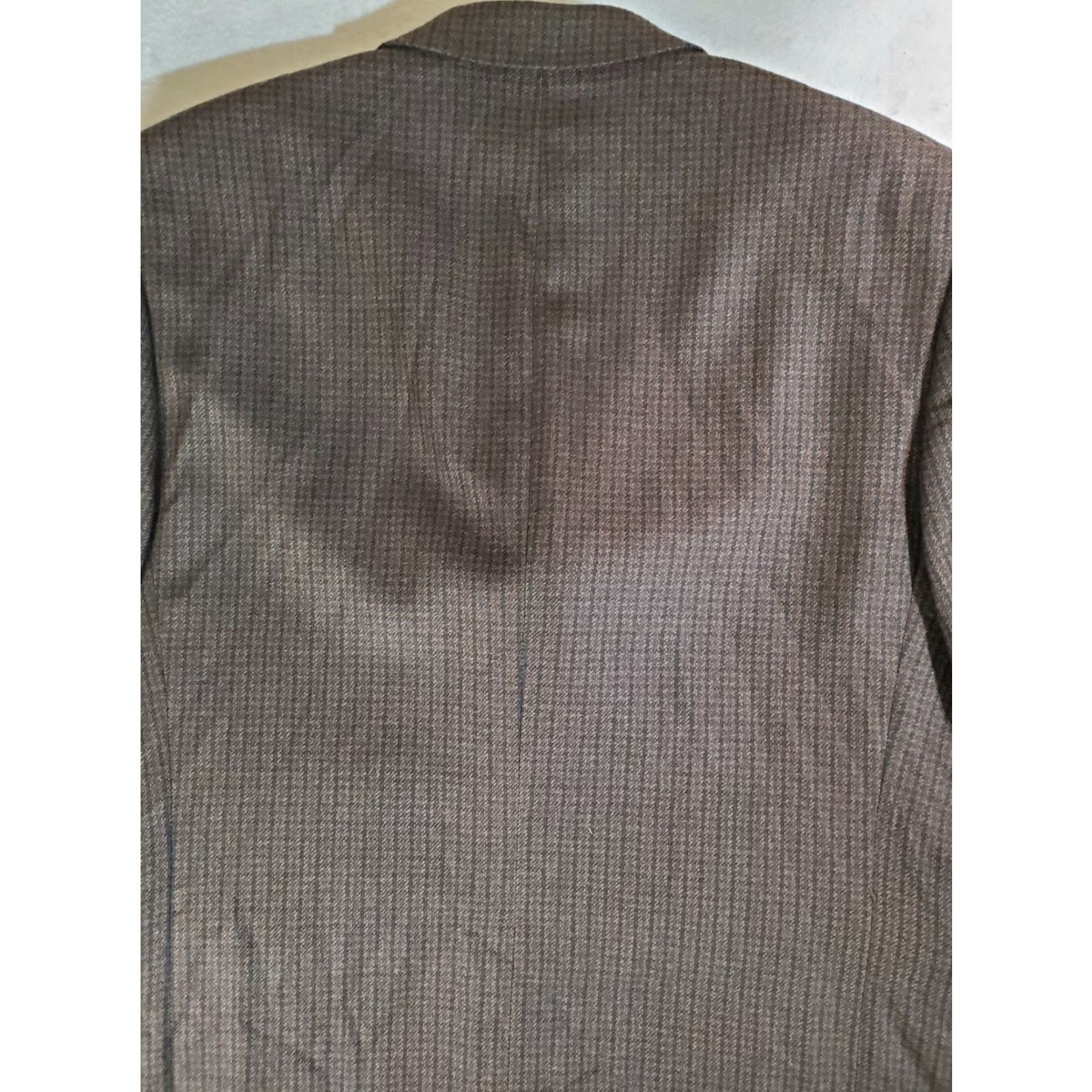 Joseph VINTAGE Joseph & Feiss Signature Brown Check Sport Coat 100% Lambs Wool Mens Size 42 Short Size US 42 / EU 58 - 7 Thumbnail