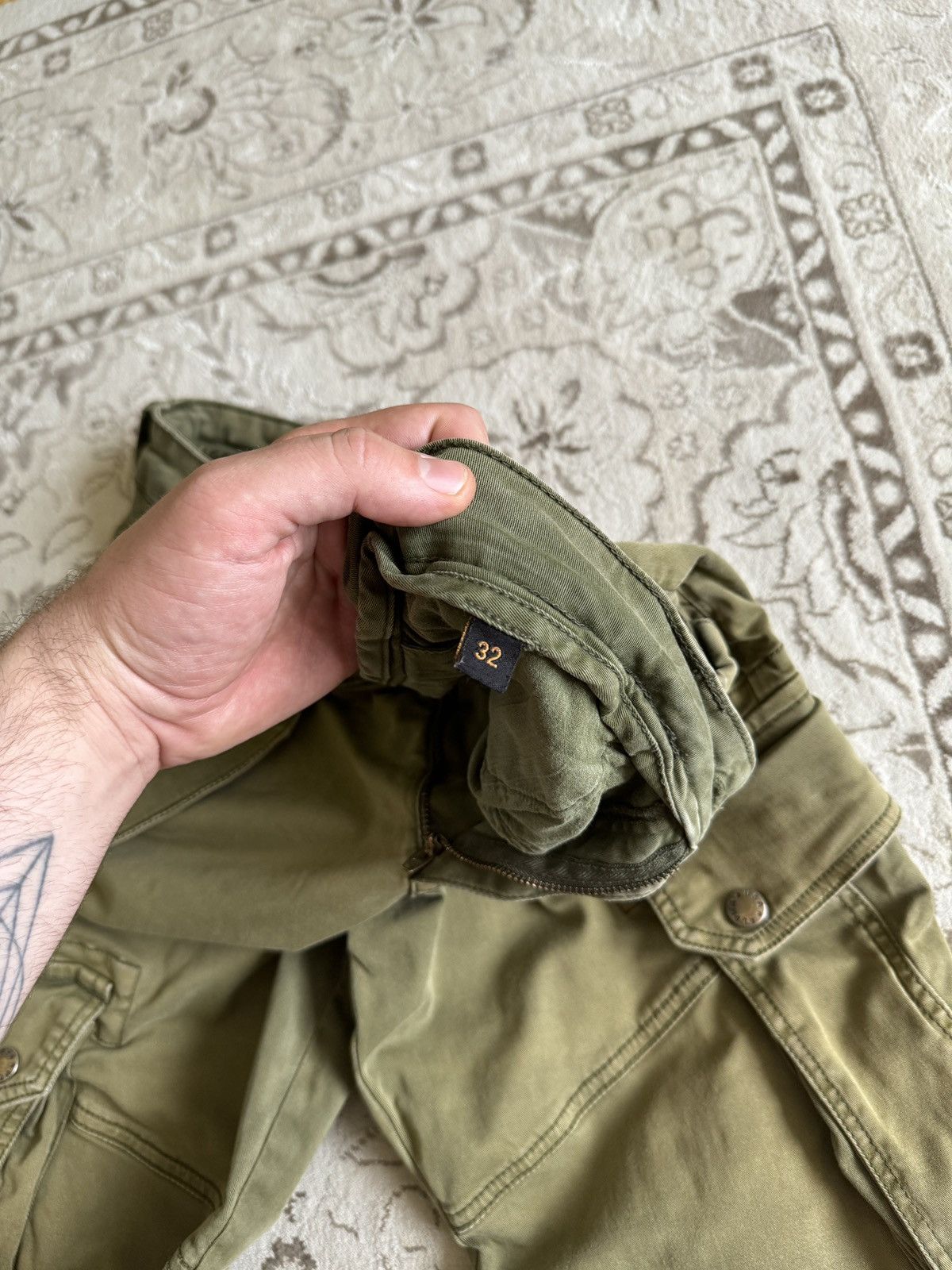 Alpha Industries × Vintage Vintage Alpha Industries Combat Cargo Pants Military Size US 32 / EU 48 - 10 Thumbnail
