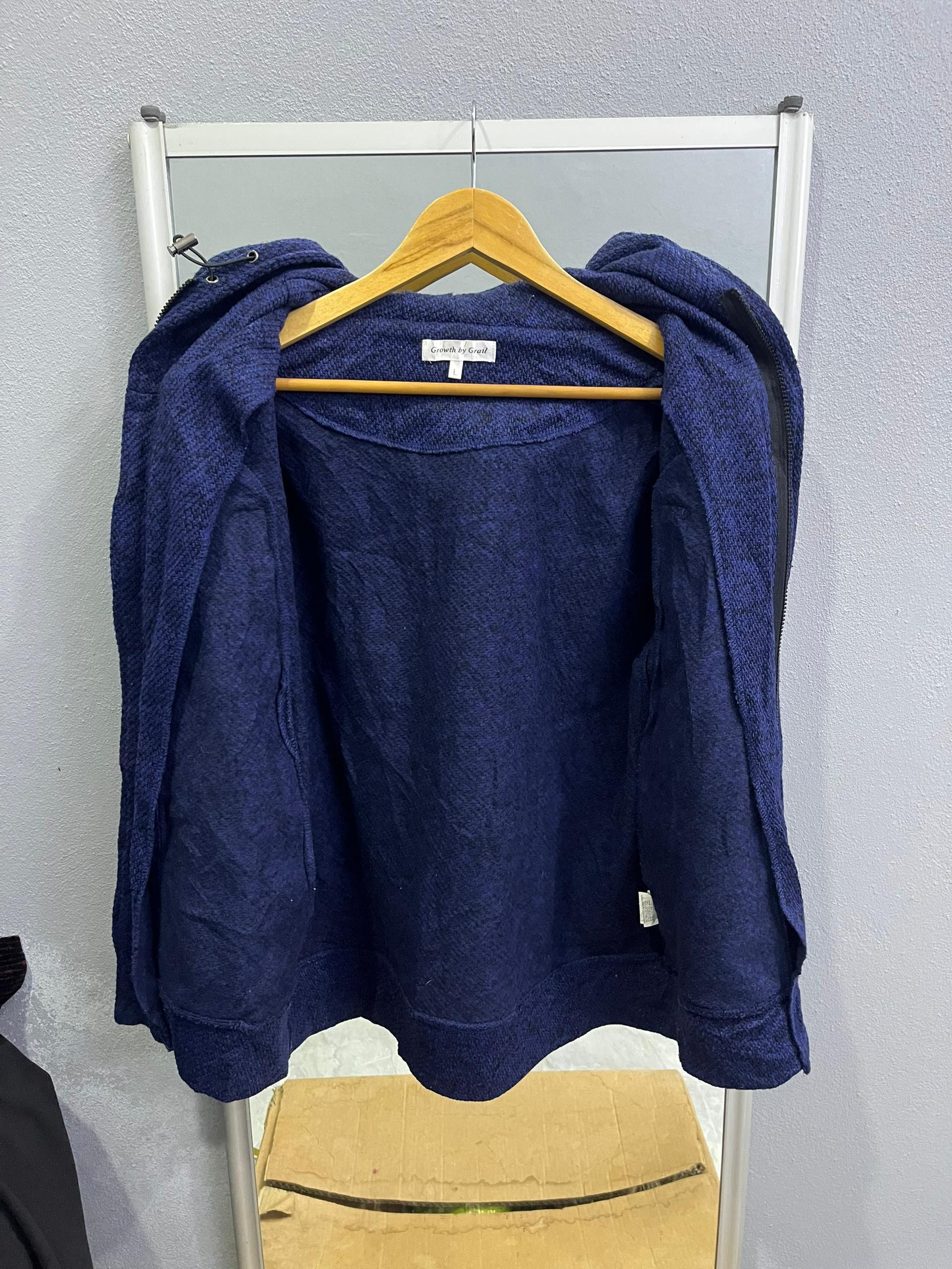 Japanese Brand Growth by Grail Textured Zip Hoodie Japan Size US M / EU 48-50 / 2 - 8 Thumbnail