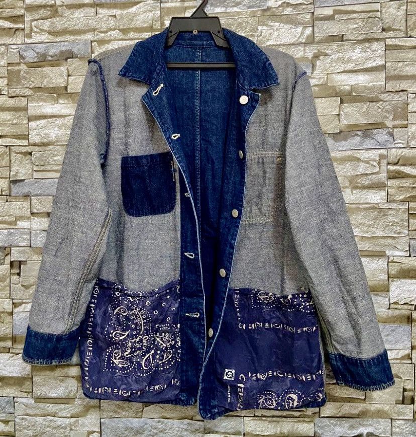 45rpm Vintage Indigo Denim Work Jacket Button R 45RPM Japan Made Size US L / EU 52-54 / 3 - 2 Thumbnail