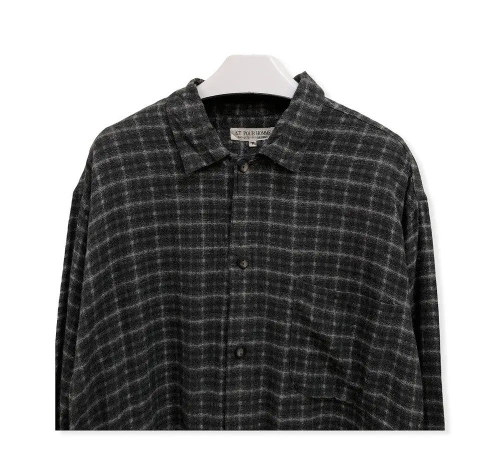 Vintage Vintage KT Pour Homme Plaid Tartan Flannel Shirt 👕 Size US XL / EU 56 / 4 - 2 Thumbnail