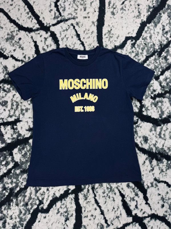 Moschino Moschino navy blue yellow T-shirt XS Size US XS / EU 42 / 0 - 1 Thumbnail