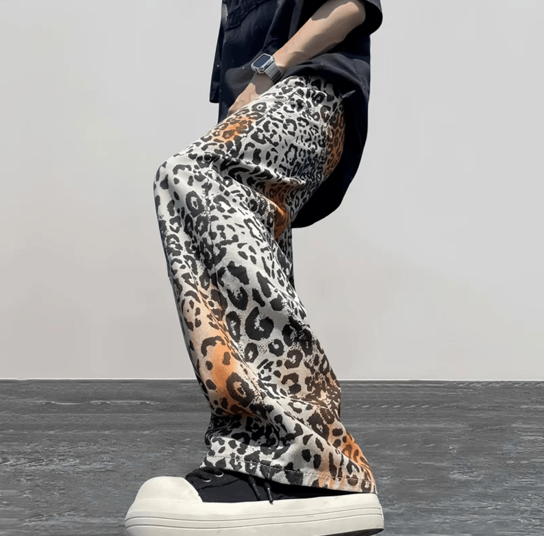 Japanese Brand Leopard Baggy Jeans Size US 30 / EU 46 - 4 Thumbnail