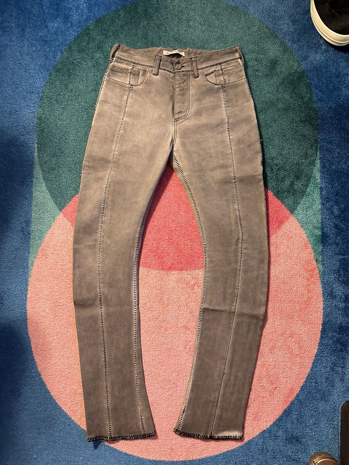 image of Marcel Everette Overlock Jeans in Grey, Men's (Size 32)