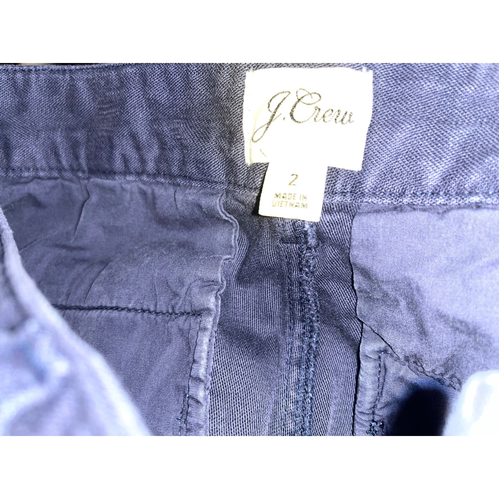 J.Crew Vintage J.CREW Cotton Blue Dress Pants Women Size 2 Bohemian Front Pockets City Casual Size 26" / US 2 / IT 38 - 6 Thumbnail