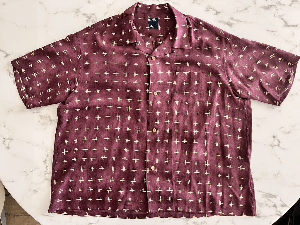 Visvim ICT Wallis purple silk shirt sz 4 Size US XL / EU 56 / 4 - 1 Thumbnail