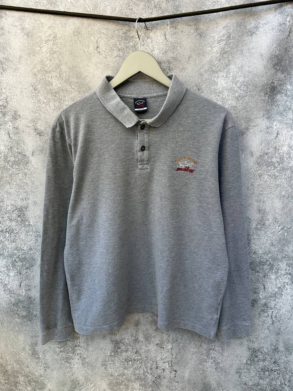 Paul & Shark Paul Shark Polo Long Sleeve T-Shirt Gray Logo Collar Size US L / EU 52-54 / 3 - 2 Thumbnail