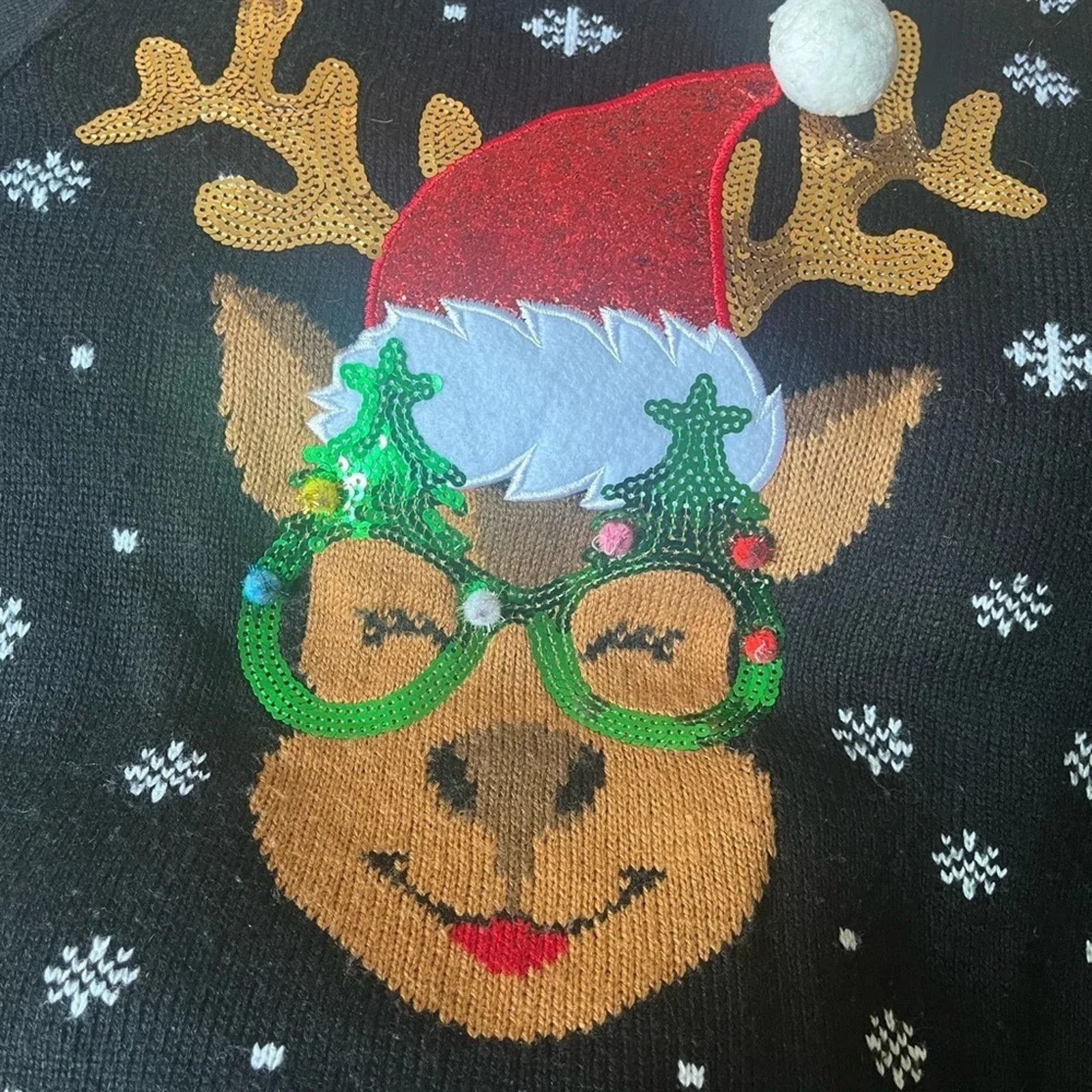 The Unbranded Brand Karen Scott crew neck Reindeer graphic sweater, size PS Size S / US 4 / IT 40 - 2 Thumbnail