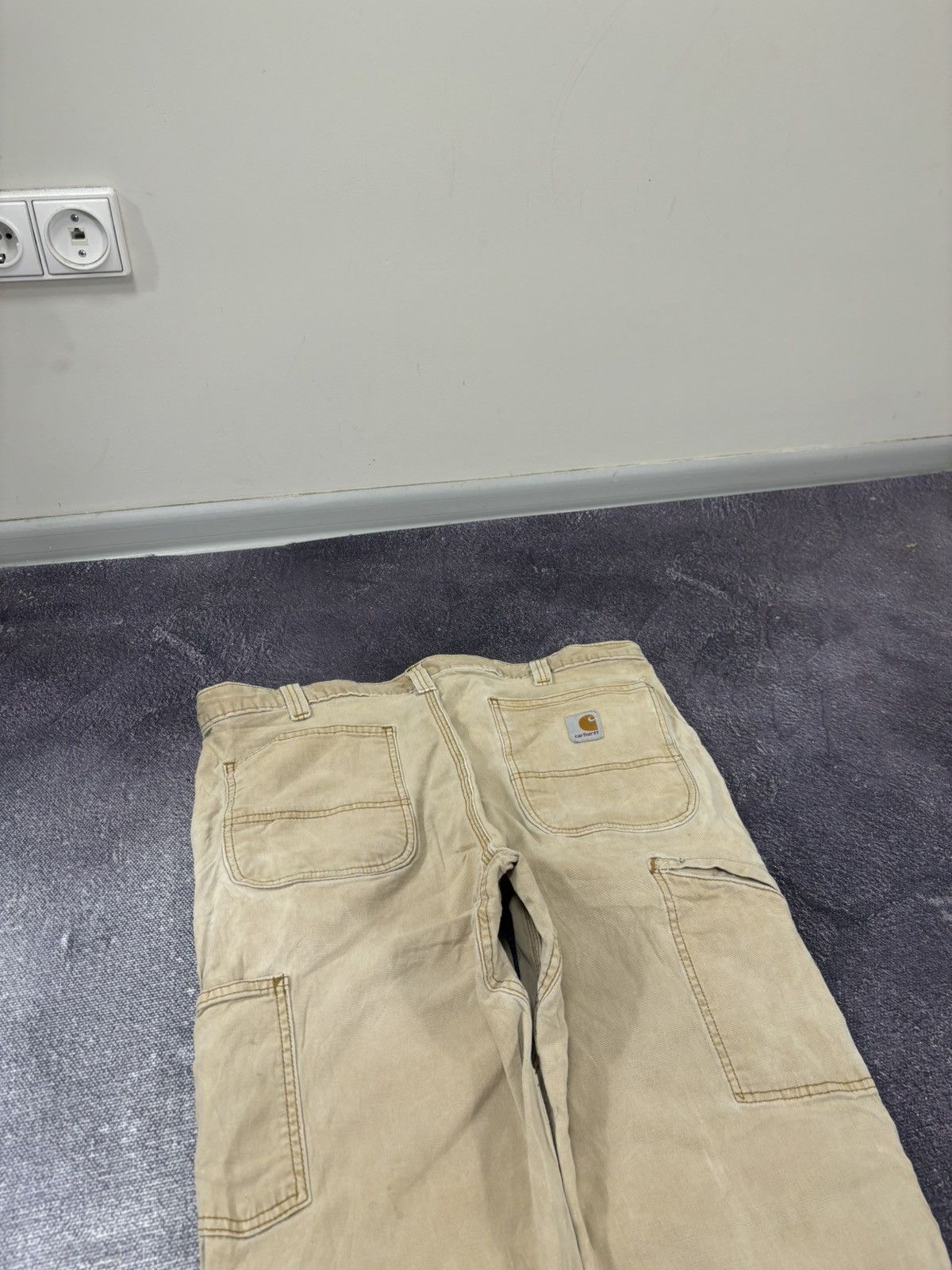 Carhartt Vintage Carhartt Double Knee USA Faded Cream Work Pants Size US 36 / EU 52 - 5 Thumbnail