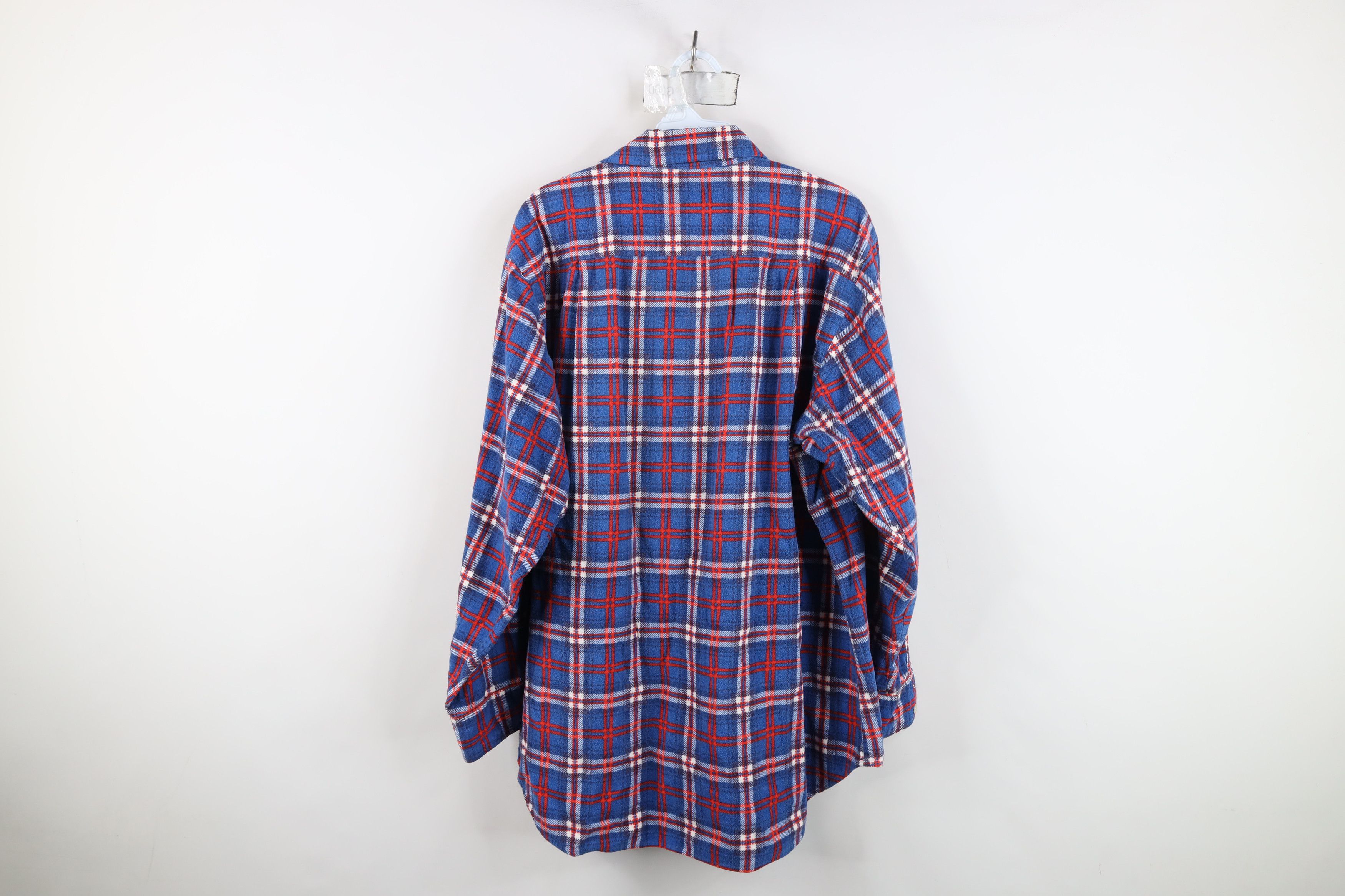 Vintage Vintage 70s Streetwear Collar Flannel Button Shirt Plaid Size US L / EU 52-54 / 3 - 12 Thumbnail