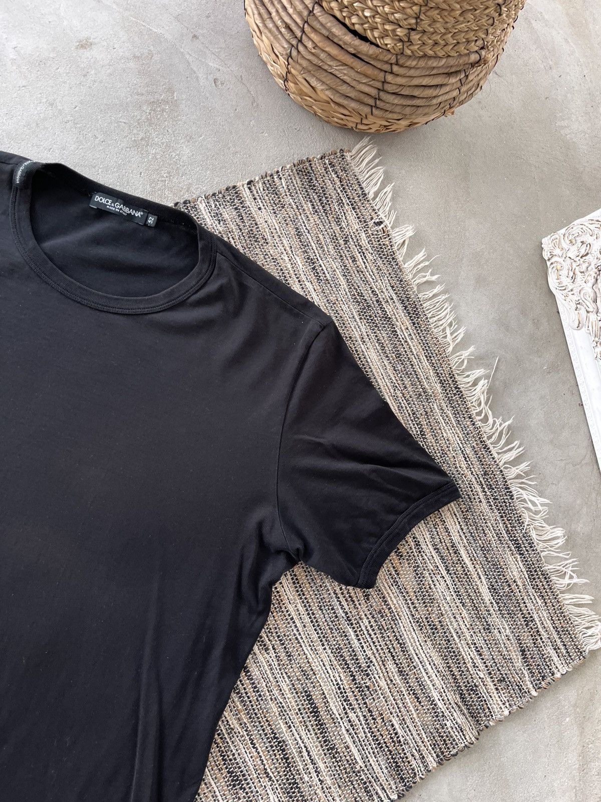 Dolce & Gabbana Vintage Dolce Gabbana Black Tshirt Luxury Basic Tee Minimal Size US L / EU 52-54 / 3 - 3 Thumbnail