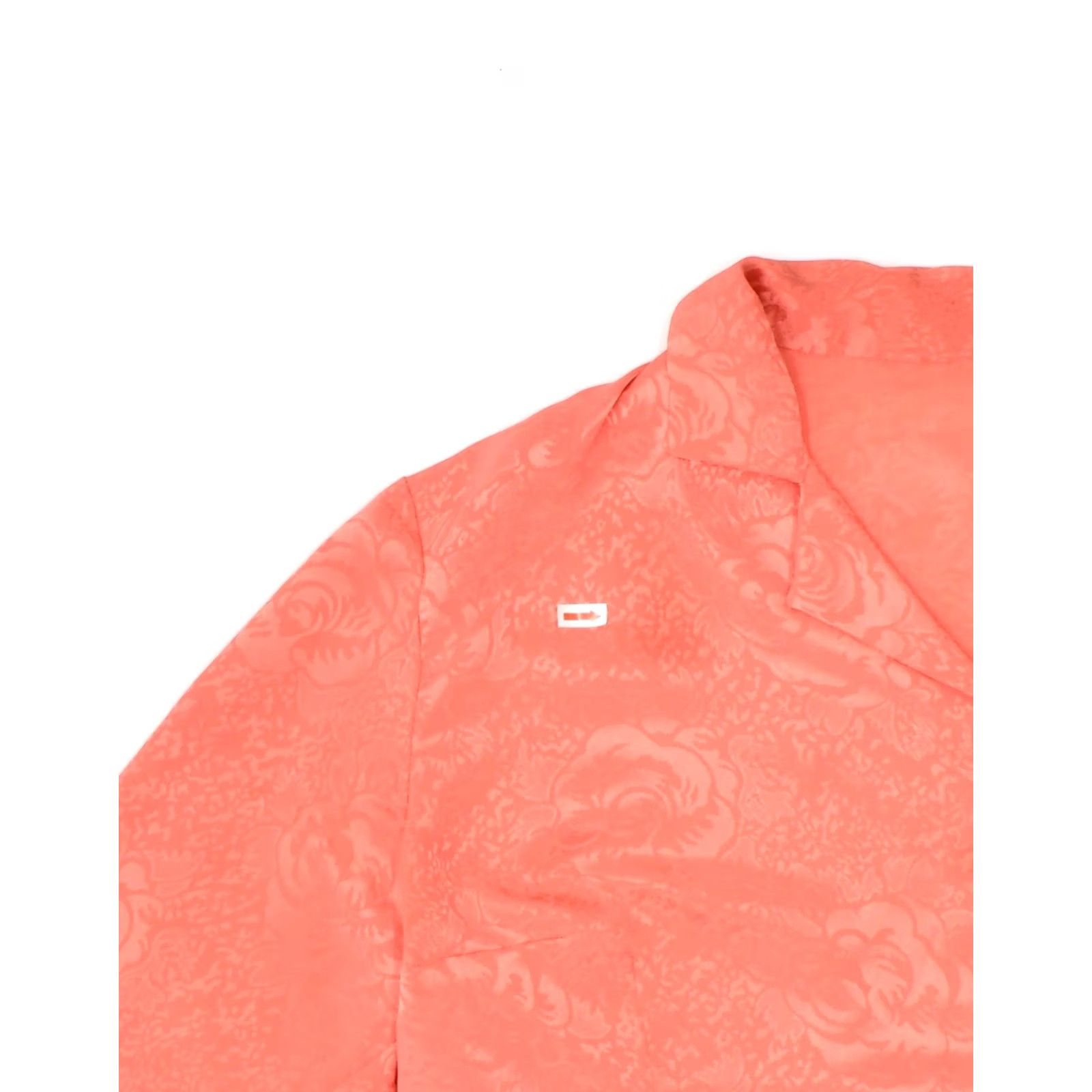 Vintage VINTAGE Womens Shirt Blouse Medium Orange Floral UK 12 Size M / US 6-8 / IT 42-44 - 4 Thumbnail