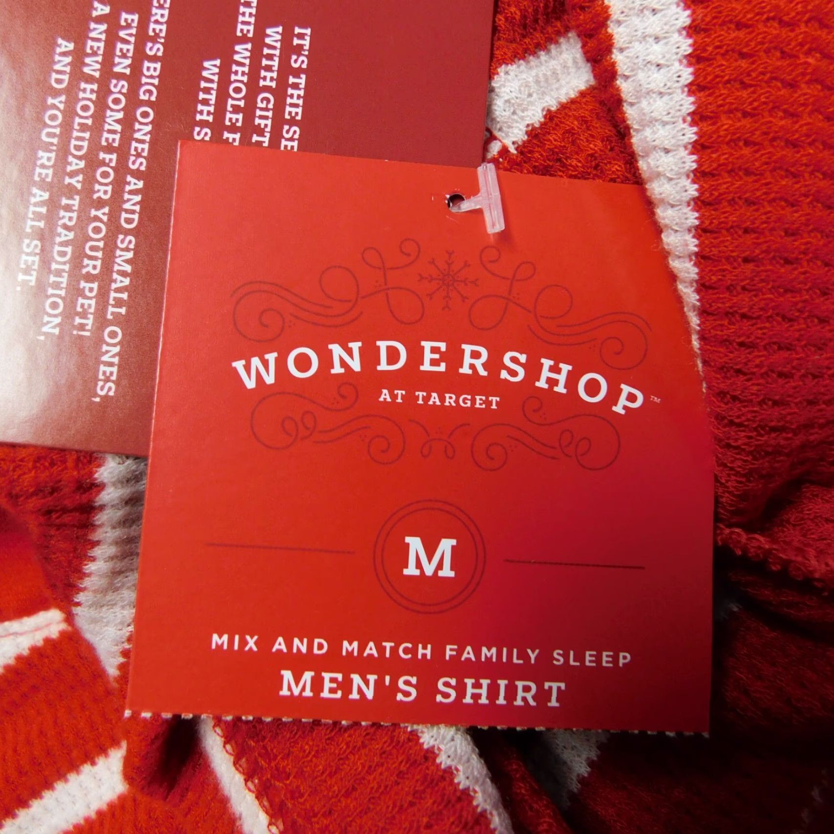 Vintage Wondershop Men's Waffle Knit Thermal Pajama Top Red Stripe, Medium, Long Sleeve, Pullover, Christmas Holiday, Knit, Pajama Top, Regular, Men Size US M / EU 48-50 / 2 - 7 Thumbnail