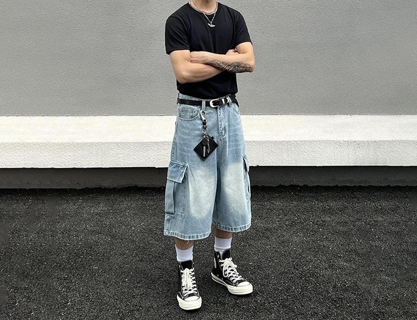 Jean Light Blue Cargo Denim Shorts / Jorts Size US 30 / EU 46 - 4 Thumbnail