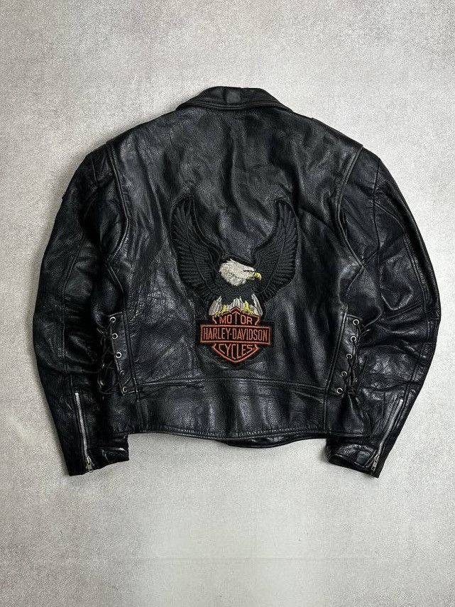 Genuine Leather Vintage Wilsons Leather Genuine Moto Harley Jacket L Size US L / EU 52-54 / 3 - 7 Thumbnail