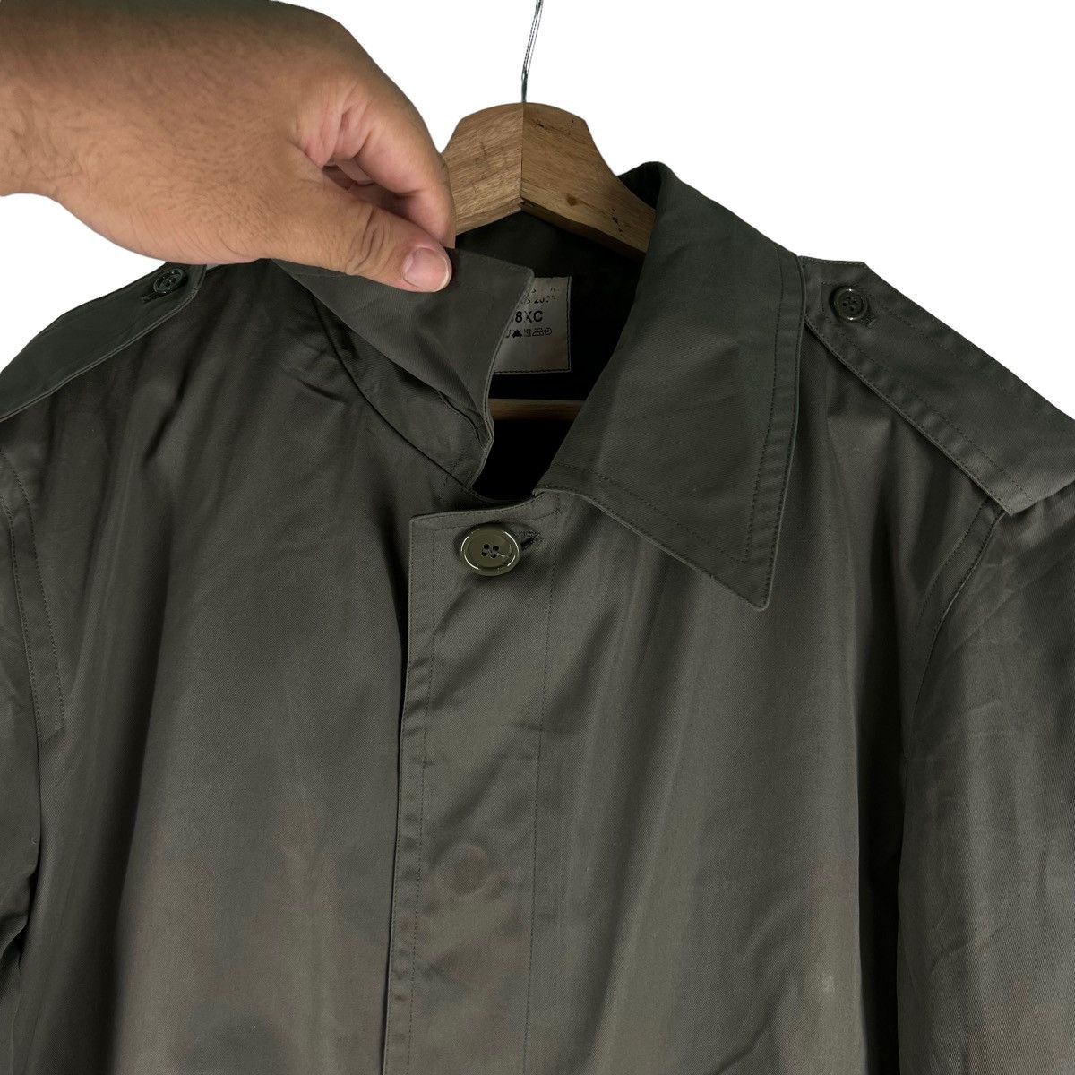 Vintage 🔥VINTAGE LONG JACKET FLY MILITARY USA ARMY DOUBLE COLLAR Size US M / EU 48-50 / 2 - 6 Thumbnail