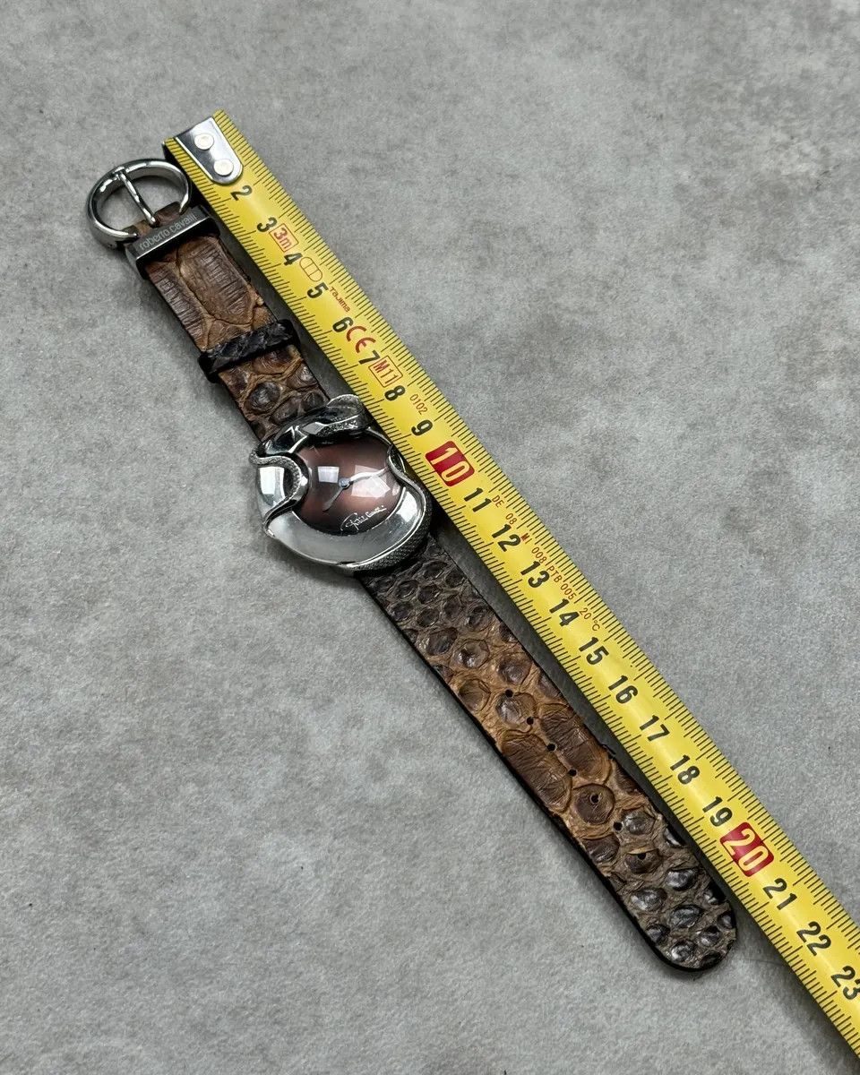 Roberto Cavalli Roberto Cavalli Brown Leather Snake Silver Watch Size ONE SIZE - 9 Thumbnail