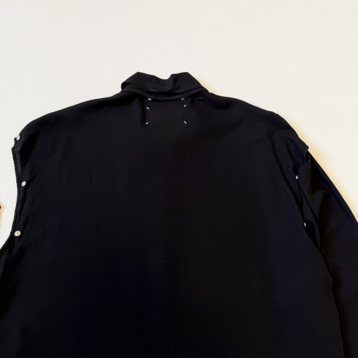 Maison Margiela S/S 17 ‘Metal Popper Detail’ Black Cotton Shirt Size US M / EU 48-50 / 2 - 12 Thumbnail