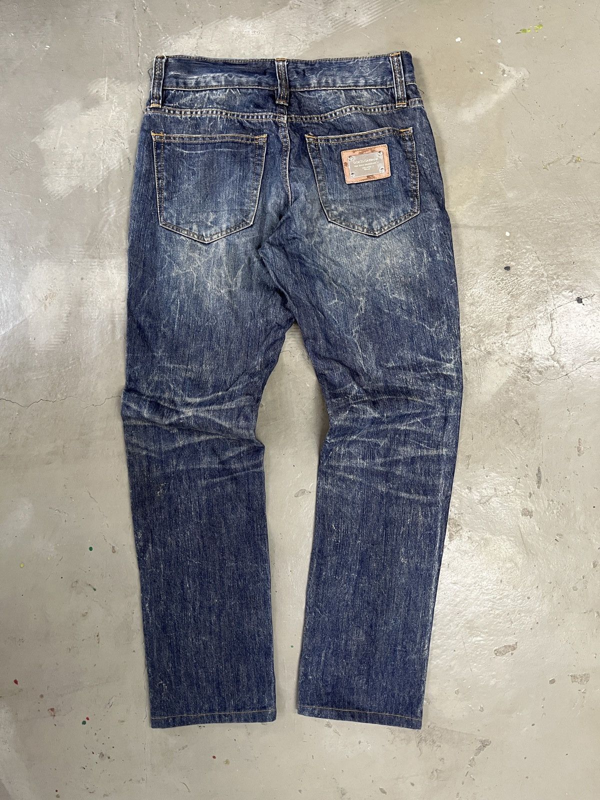 Dolce & Gabbana Dolce & Gabbana Whiskered Clawmark Washed Classic Denim Size US 30 / EU 46 - 2 Thumbnail