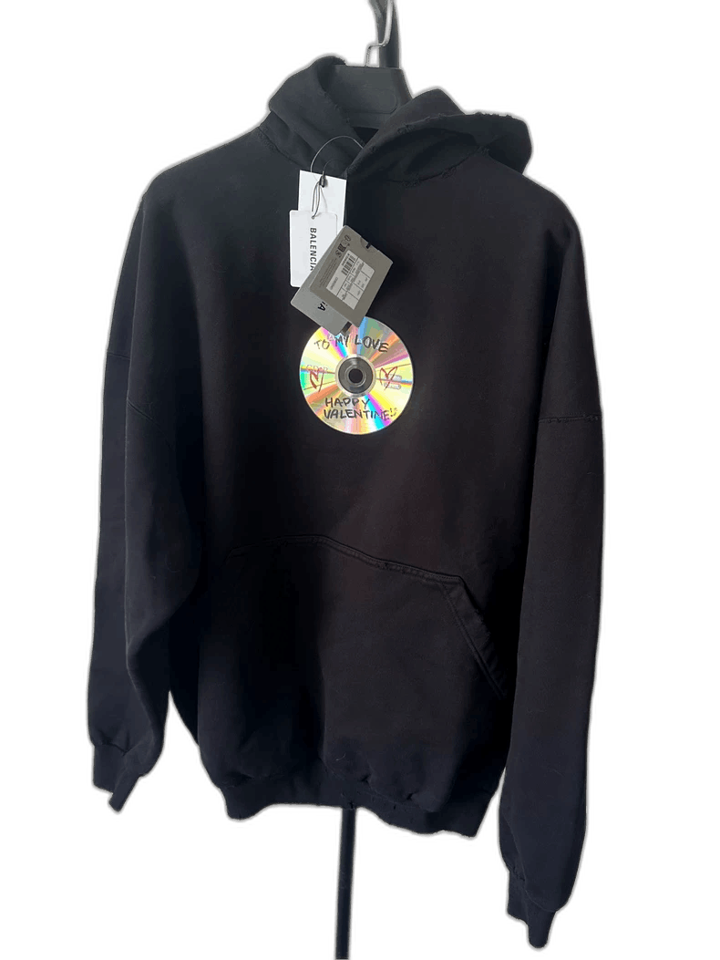 Balenciaga Balenciaga Black Hoodie with Letter Print-2506 Size US M / EU 48-50 / 2 - 1 Thumbnail