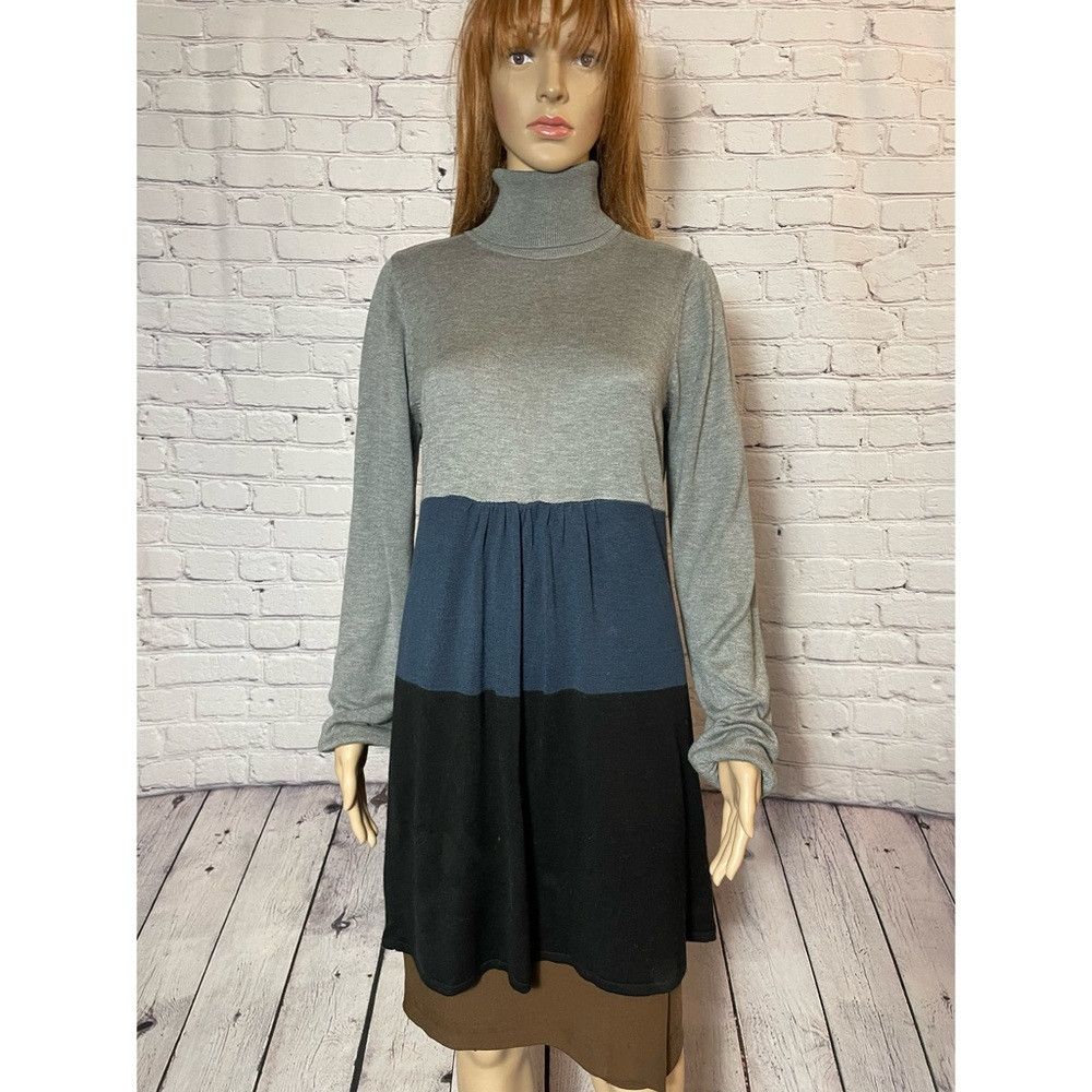 Other Camaieu Long Sleeve Turtleneck Colorblock Knit Tunic Mini D Size L / US 10 / IT 46 - 1 Thumbnail