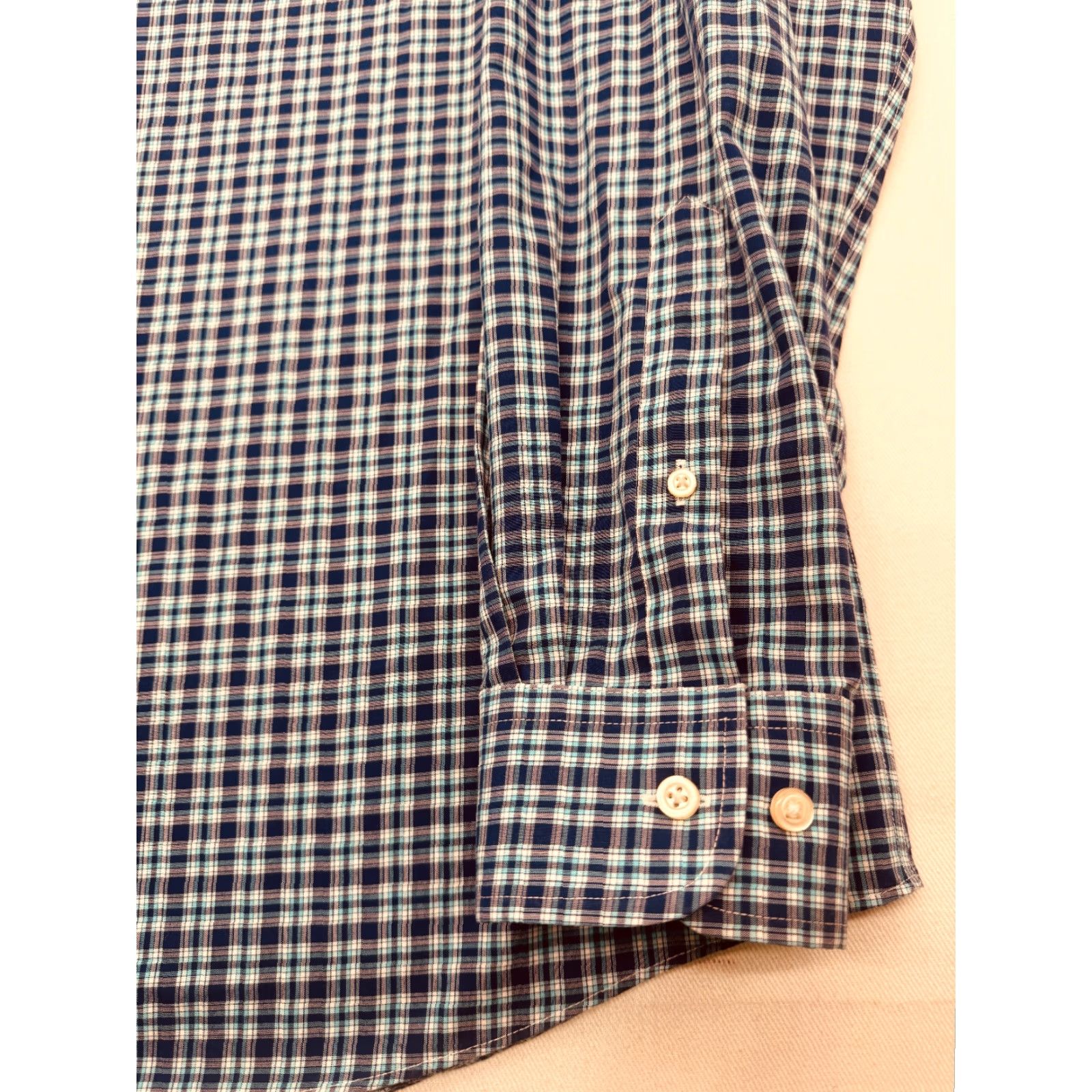 Jos. A. Bank VINTAGE Jos. A. Banks Long Sleeve Button Up Mens XL Blue Check Tailored Fit Shirt 2838 Size US XL / EU 56 / 4 - 5 Thumbnail