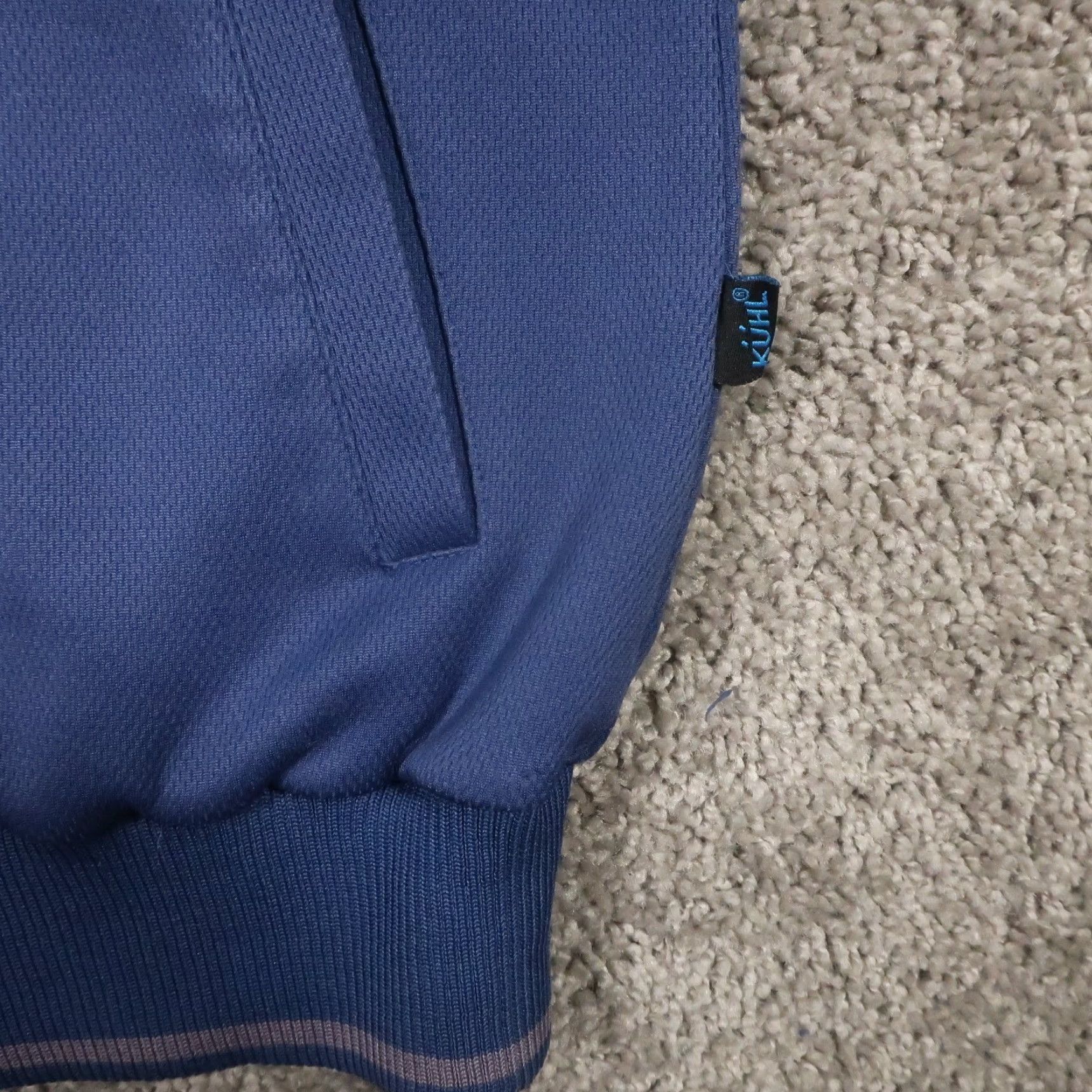 Vintage Kuhl Jacket Mens Small Blue Full Zip Trak Track Sweatshirt Bomber Chest Pocket Size US S / EU 44-46 / 1 - 6 Thumbnail